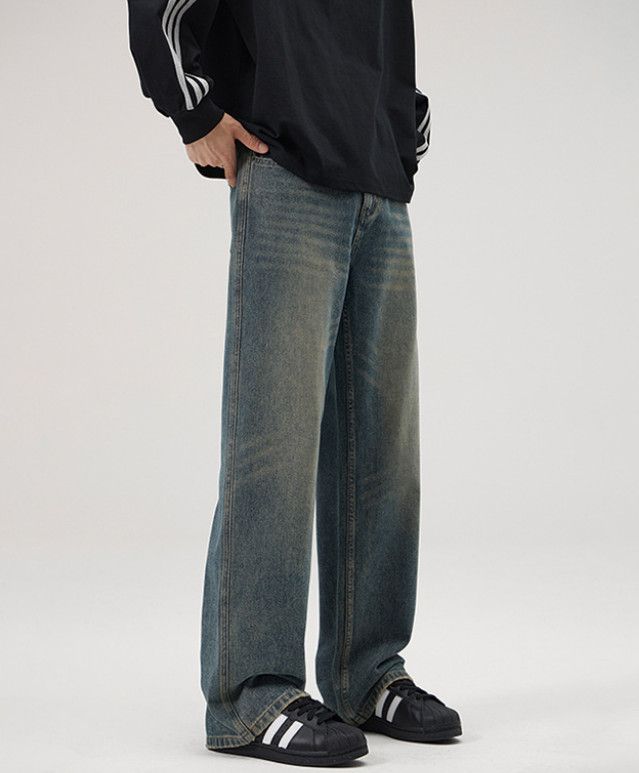 Japanese Brand American baggy retro distressed washed straight leg jeans Size US 32 / EU 48 - 3 Thumbnail