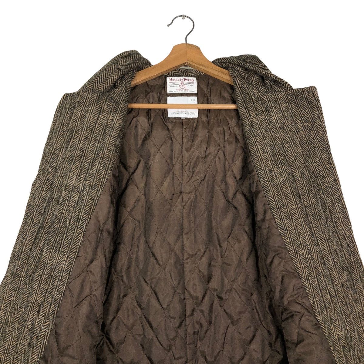 Harris Tweed 📌VINTAGE LONG JACKET WOOL HARRIS TWEED Size US M / EU 48-50 / 2 - 10 Thumbnail