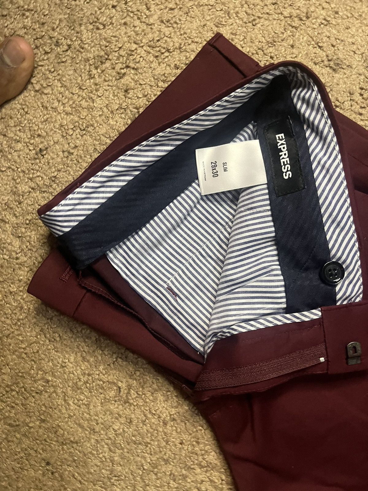 Express Burgunder express slim fit Size US 32 / EU 48 - 8 Thumbnail