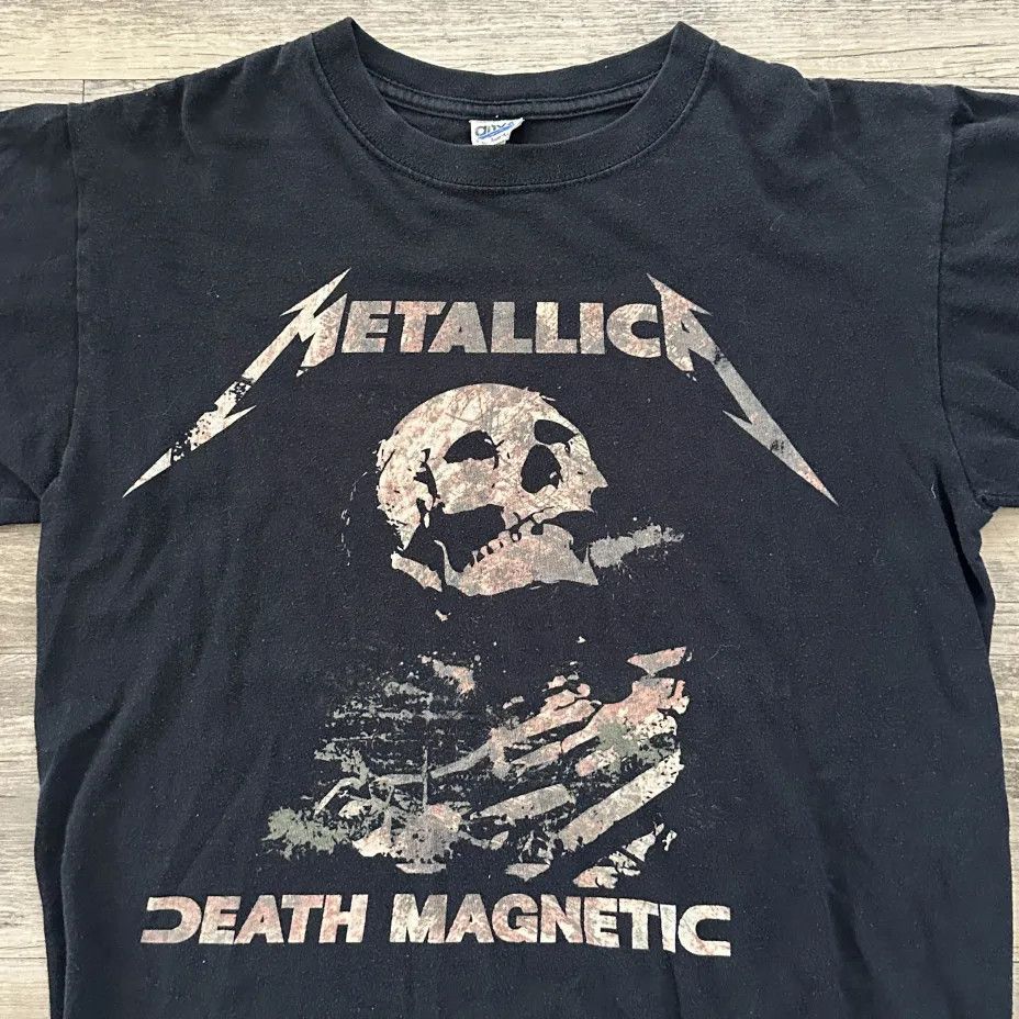Anvil Vintage 2008 Metallica Death Magnetic World Tour Band Tee Size US M / EU 48-50 / 2 - 2 Thumbnail