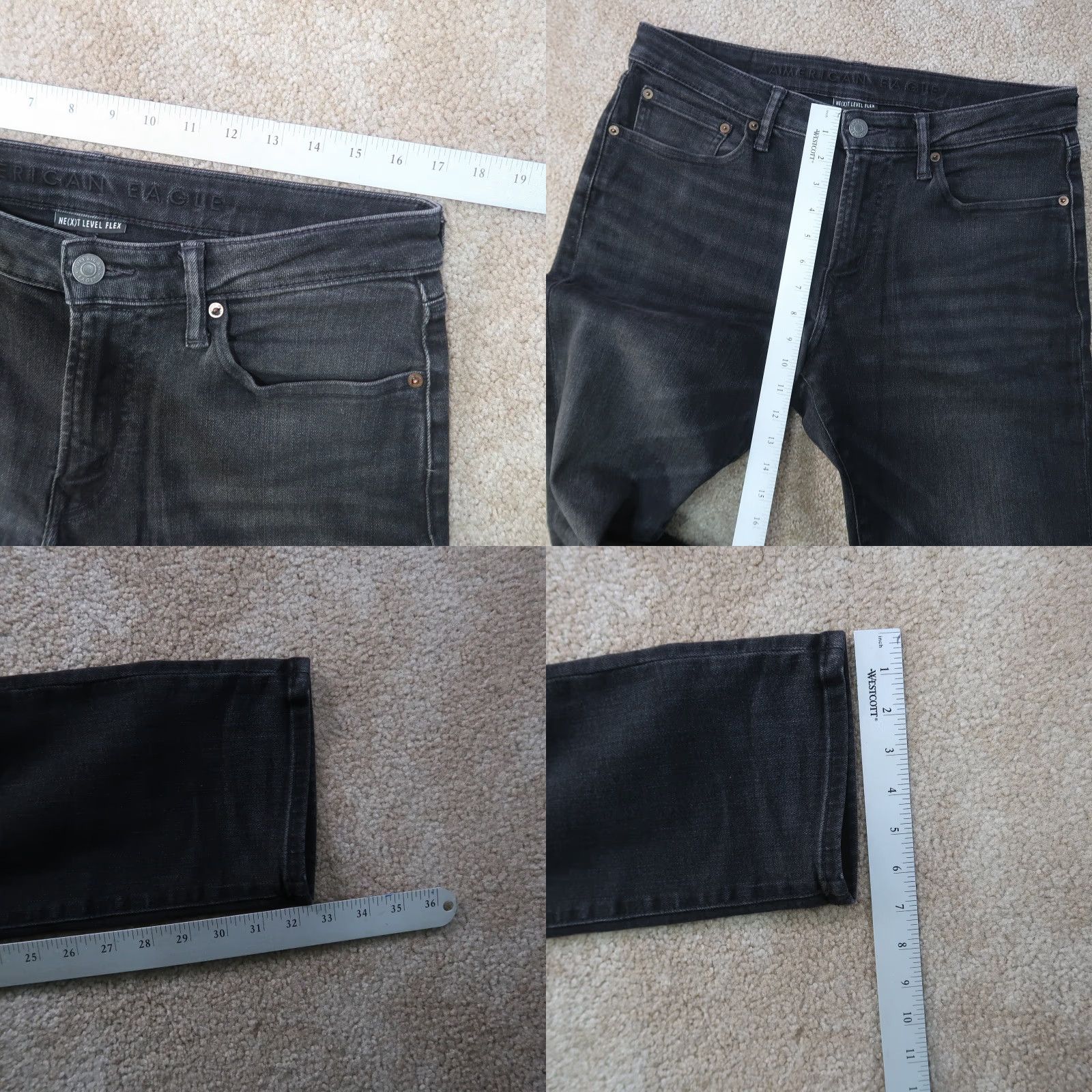 American Eagle Outfitters American Eagle Outfitters Jeans Slim Straight 32x34 Black Denim Mens Size US 32 / EU 48 - 8 Thumbnail