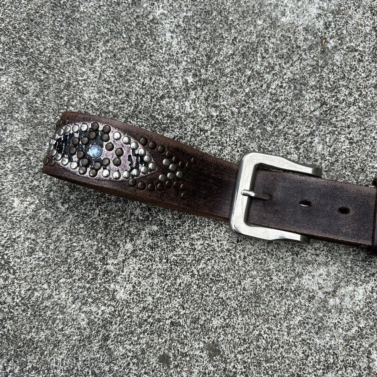 Vintage Vintage studded leather belt (Kapital Style) Size ONE SIZE - 5 Thumbnail