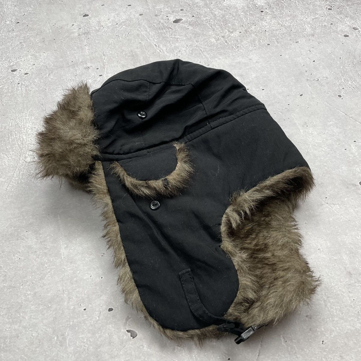 Japanese Brand × Vintage Ushanka Trapper Hat Furry Mohair Fuzzy Fur Hat Y2K Size ONE SIZE - 3 Thumbnail