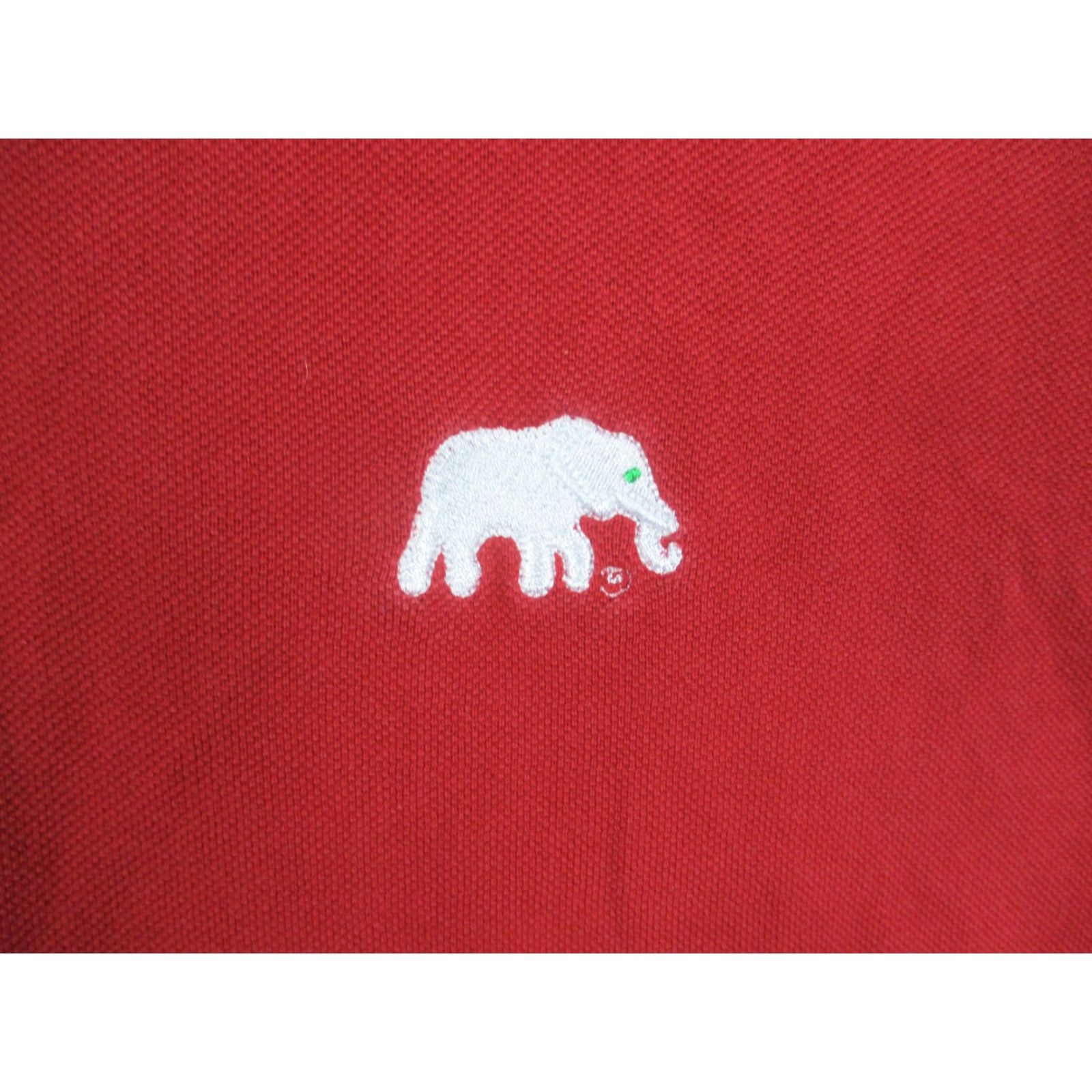 Vintage The Locker Room Polo Shirt Mens L Red Elephant Embroidered Cotton Casual Golf Preppy Size US L / EU 52-54 / 3 - 2 Thumbnail