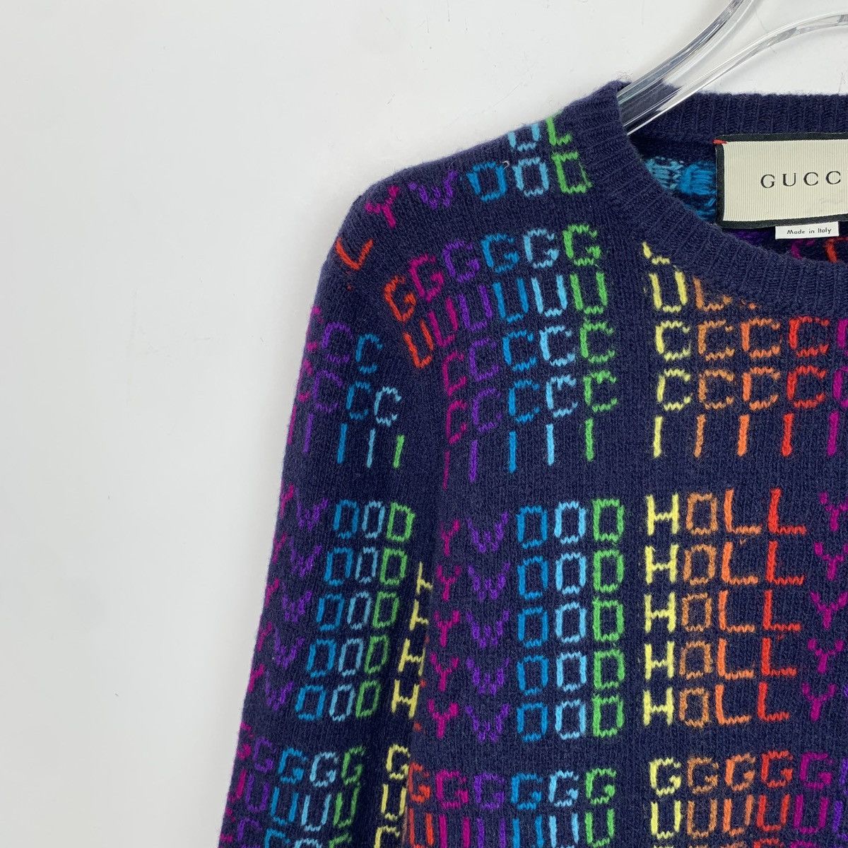 Gucci Gucci Color-block Logo Letter Long Sleeve Knit Sweater K26WX Size S / US 4 / IT 40 - 3 Thumbnail