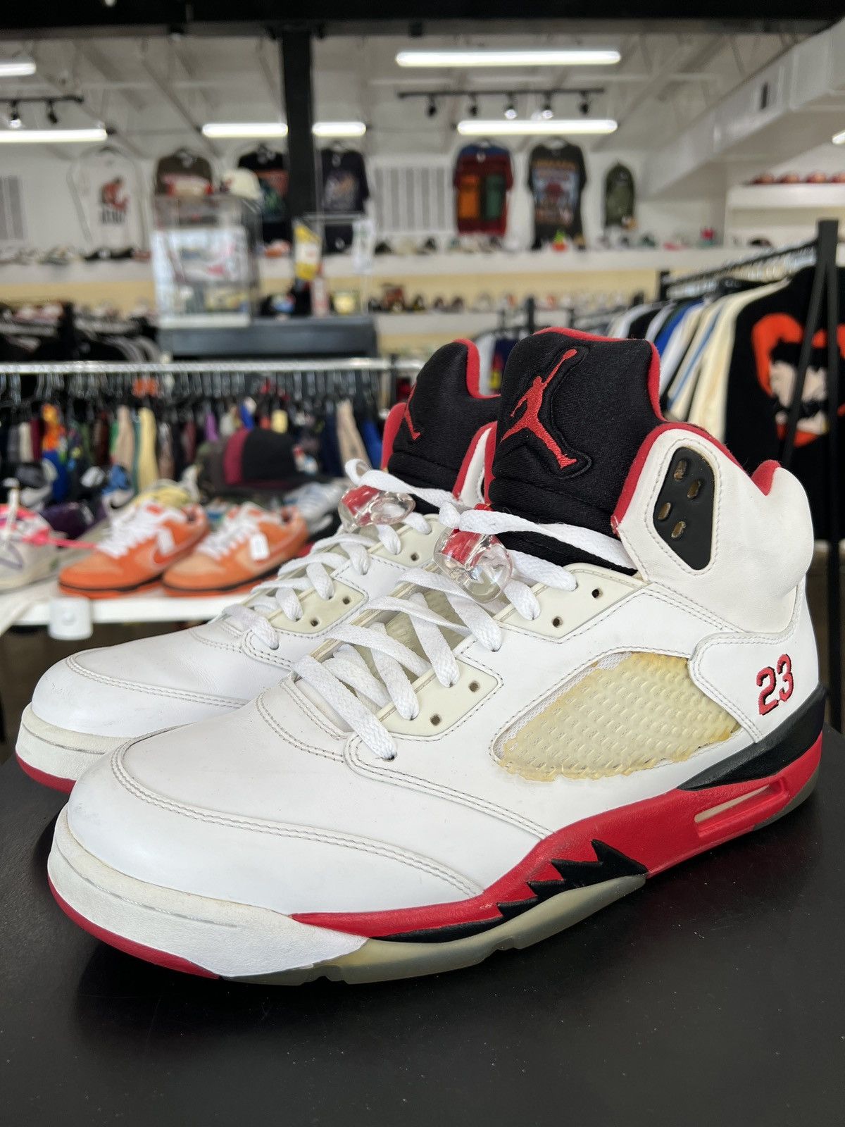 Jordan Brand Air Jordan 5 Fire Red Black Tongue Sz. 12 (2013) Size US 12 / EU 45 - 1 Thumbnail