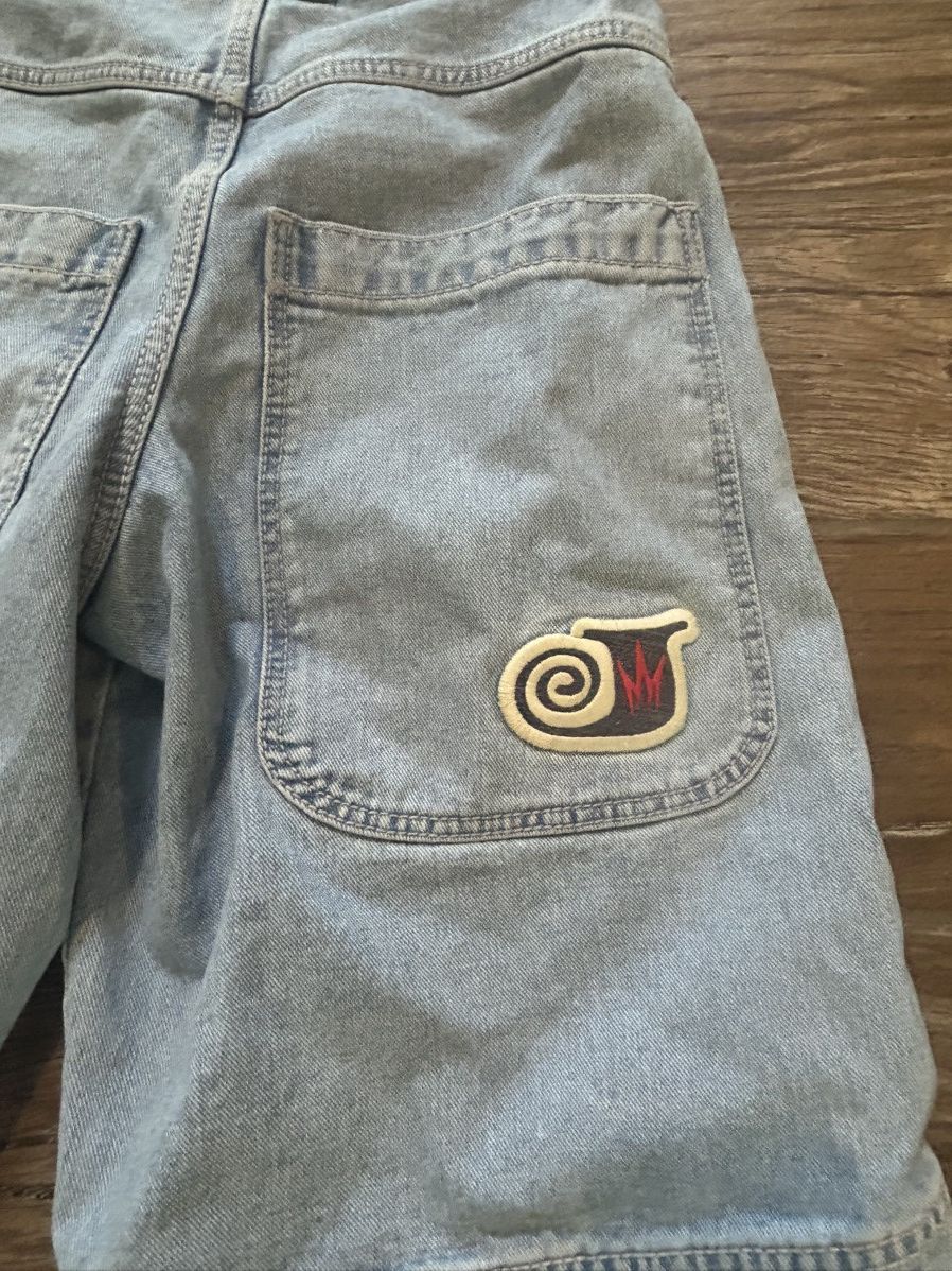JNCO Vintage JNCOs 101 TWIN CANNON BAGGY DENIM SHORTS Size US 30 / EU 46 - 6 Thumbnail