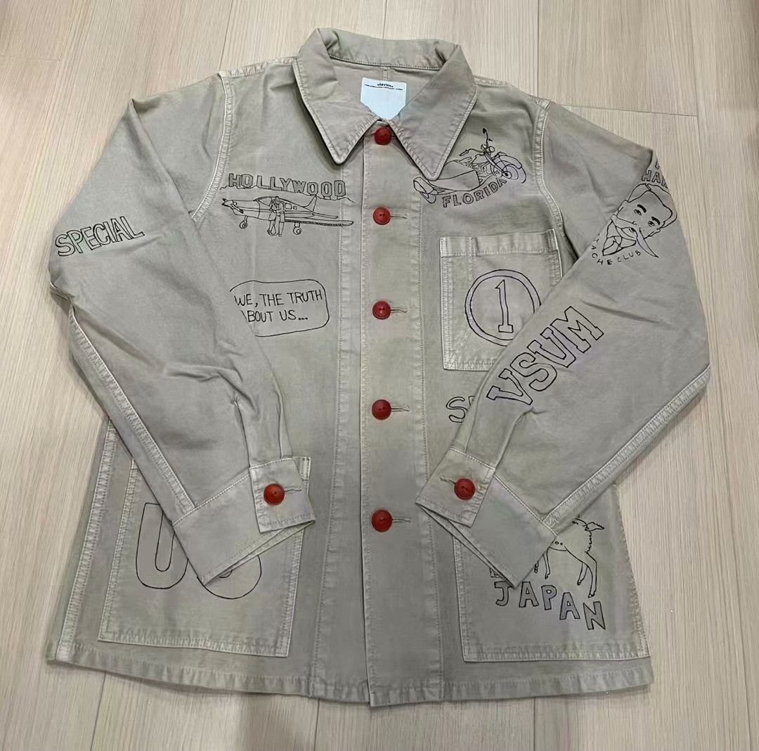 Visvim visvim 15AW Travail Coverall Sketches Size US 26 / EU 42 - 1 Thumbnail