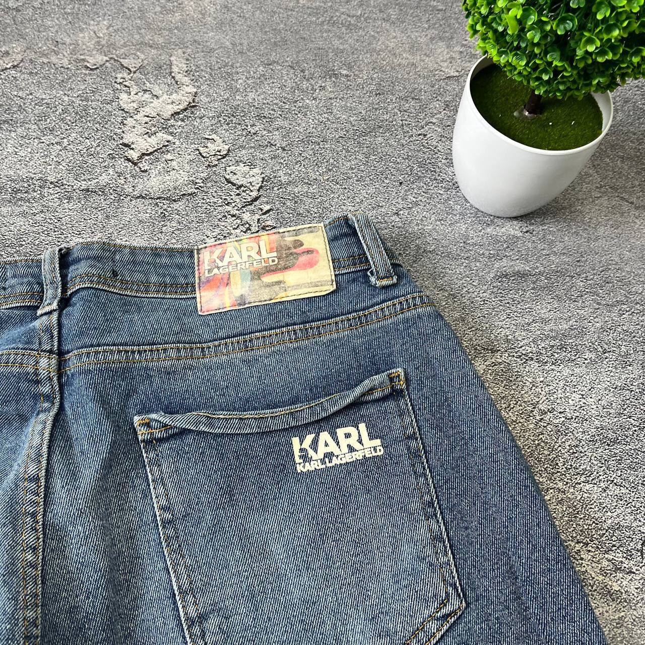 Karl Lagerfeld × Vintage Vintage Denim Karl Lagerfeld Flare denim pants/ Size US 34 / EU 50 - 13 Thumbnail