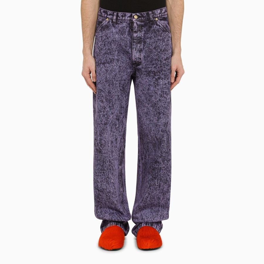 image of Marni O1D2Blof0424 Denim Jeans In Purple, Men's (Size 32)