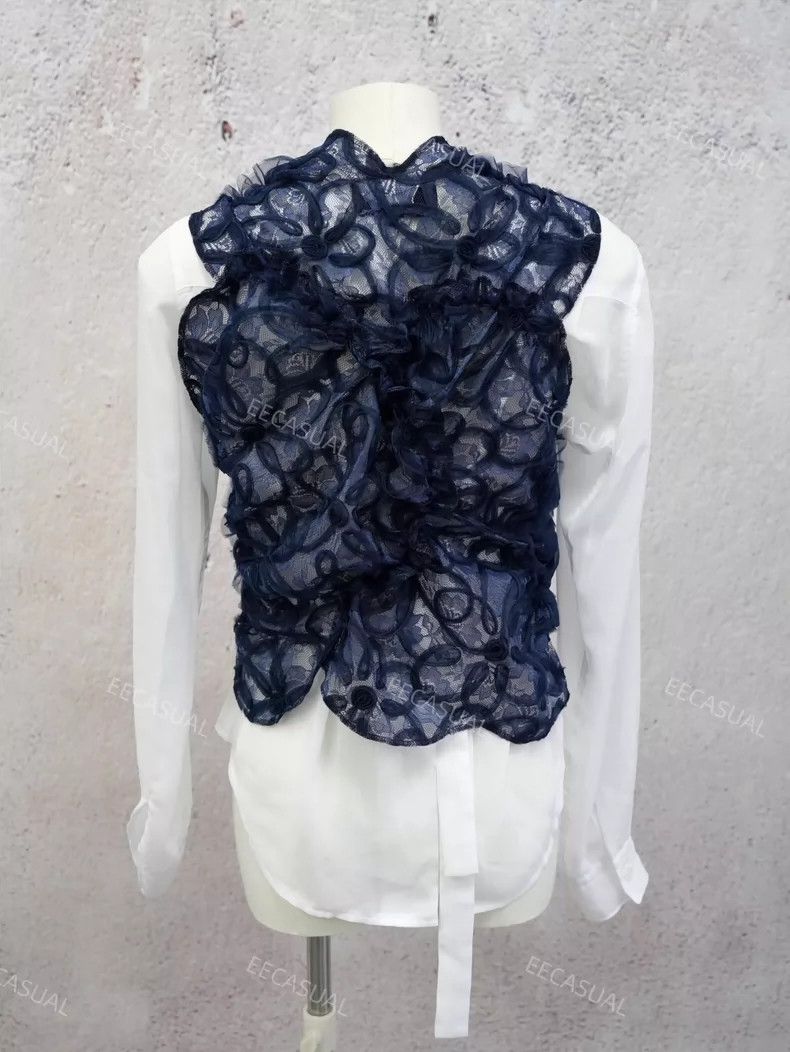 Comme des Garcons Comme Des Garcons Three-dimensional lace tulle flower blou Size M / US 6-8 / IT 42-44 - 2 Thumbnail
