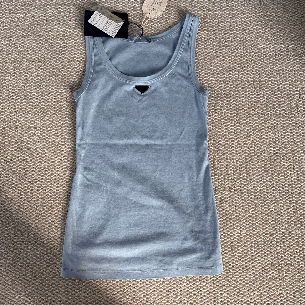 Prada prada sleeveless logo printed tank top Size S / US 4 / IT 40 - 1 Thumbnail