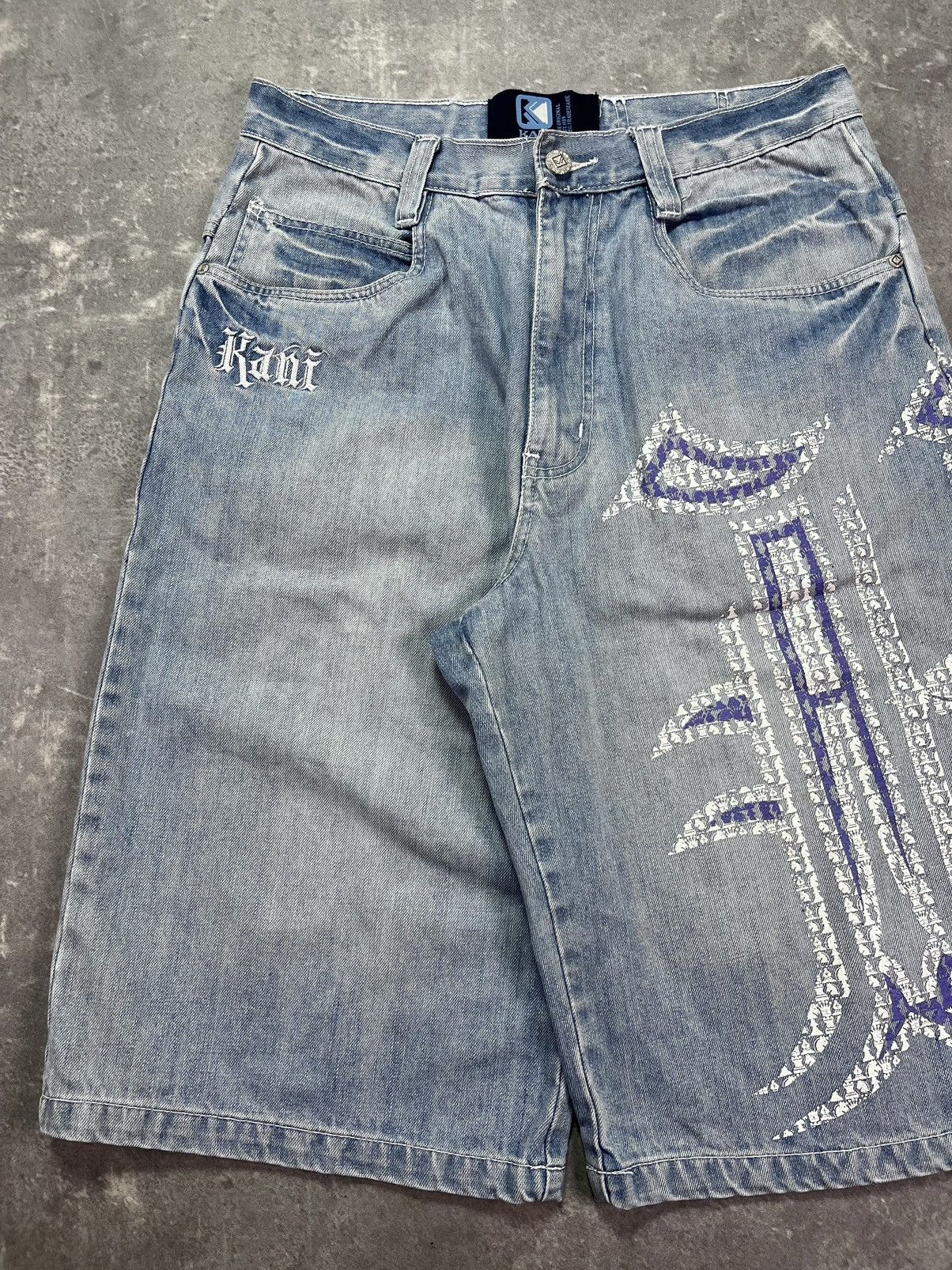 Karl Kani Karl Kani Big K Logo Pockets Baggy Denim Shorts Jorts Size US 32 / EU 48 - 3 Thumbnail