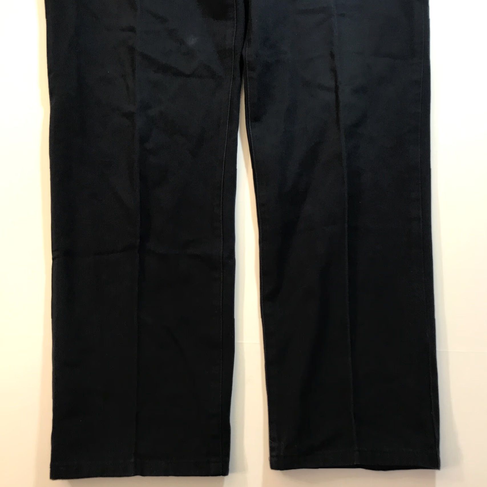 Ralph Lauren VINTAGE Polo Ralph Lauren Womens Pants Chino 30x31 Navy Blue Size 10 Regular Twill Cotton Logo Classic 90s Womens Size 32" / US 10 / IT 46 - 3 Thumbnail