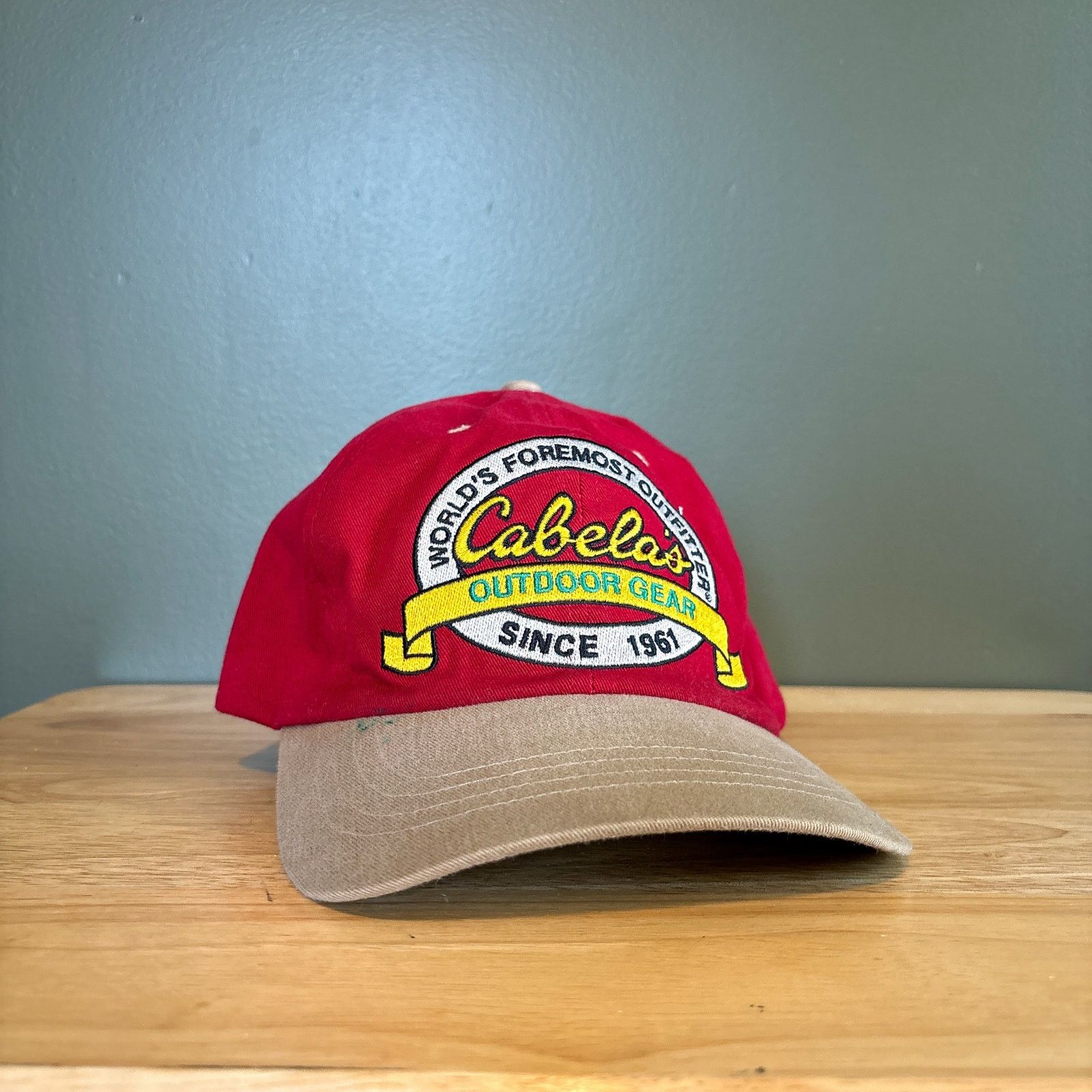 Cabelas Cabela’s Outdoor Gear Outfitters Red Strapback Hat Size ONE SIZE - 1 Thumbnail