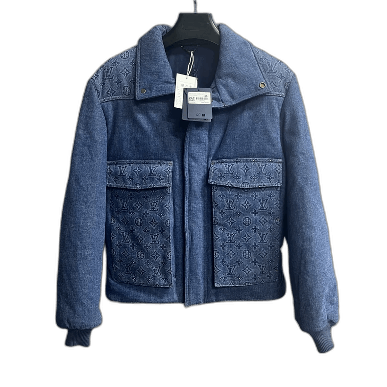 Louis Vuitton Louis Vuitton Louis Vuitton Blue Logo Denim Jacket-2506 Size US L / EU 52-54 / 3 - 1 Thumbnail
