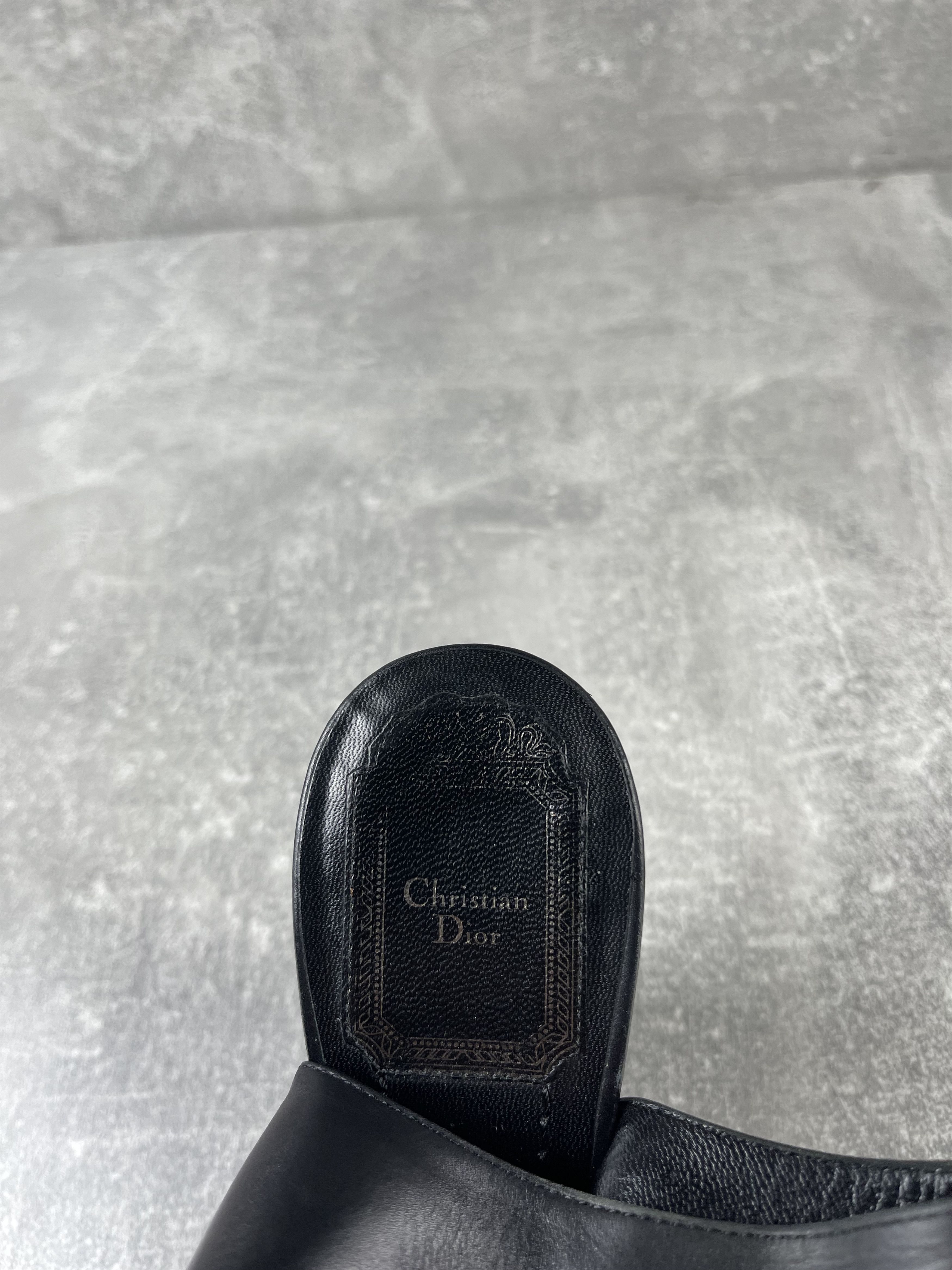 Christian Dior Monsieur Christian Dior Raf Simons Era AUTH Leather Wedge Heels Shoes Size US 7.5 / IT 37.5 - 10 Thumbnail