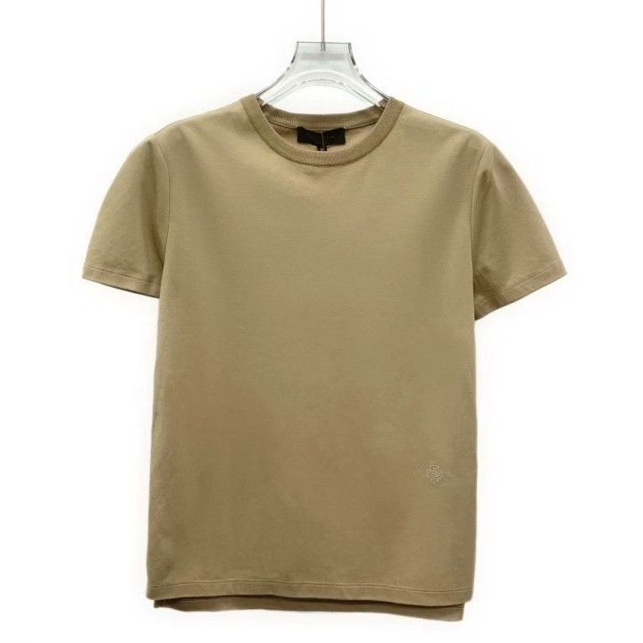 Loro Piana Loro Piana Brown Logo Embroidered Cotton T-shirt Size US M / EU 48-50 / 2 - 1 Thumbnail