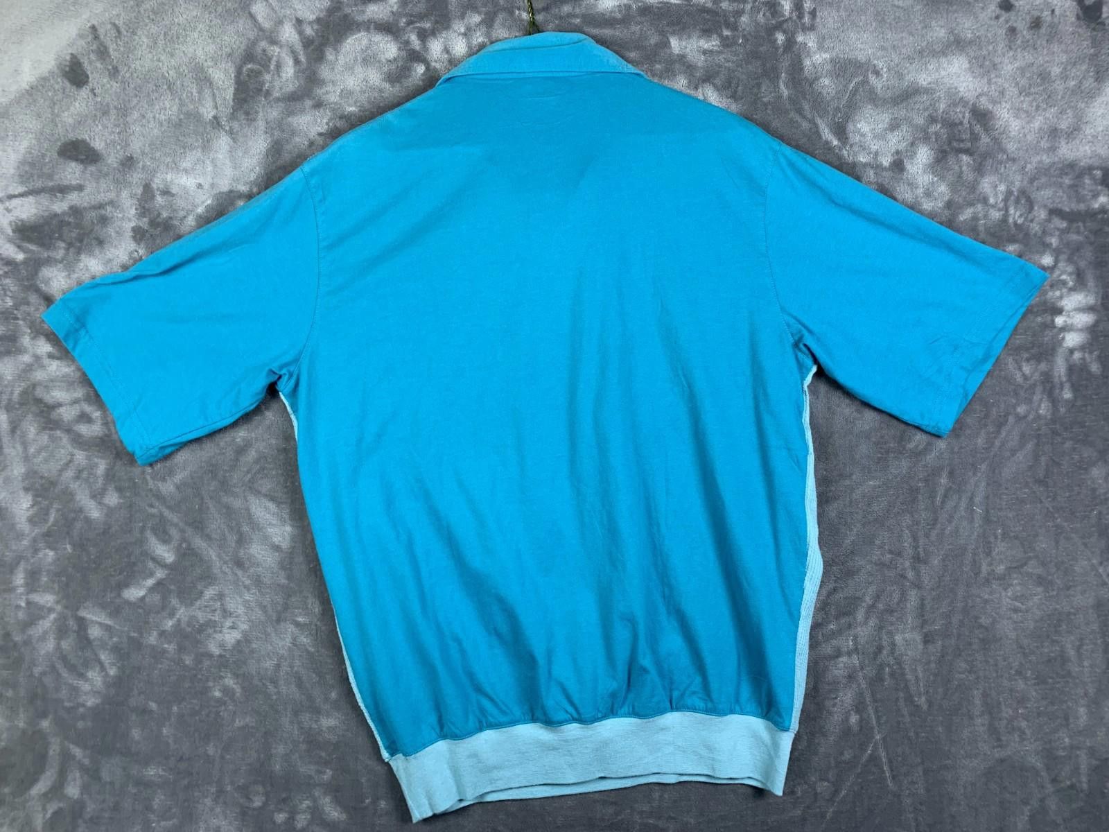 Designer VINTAGE Casual Joe Mens Haband SS Button Neck Shrt Sz M (264 Size US M / EU 48-50 / 2 - 2 Thumbnail