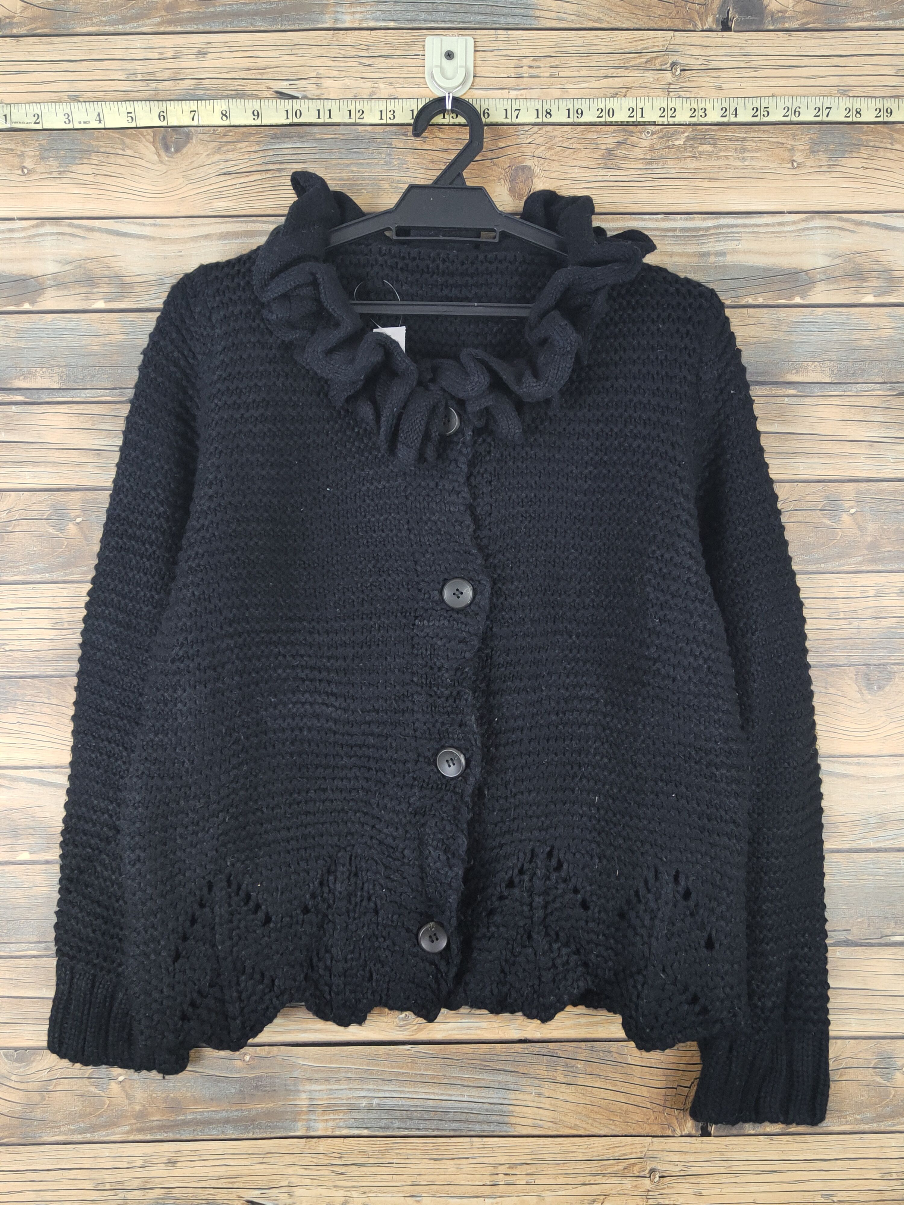 Homespun Knitwear × Japanese Brand J.M.J.K Black Knitwear Cardigan #W1086 Size L / US 10 / IT 46 - 1 Thumbnail