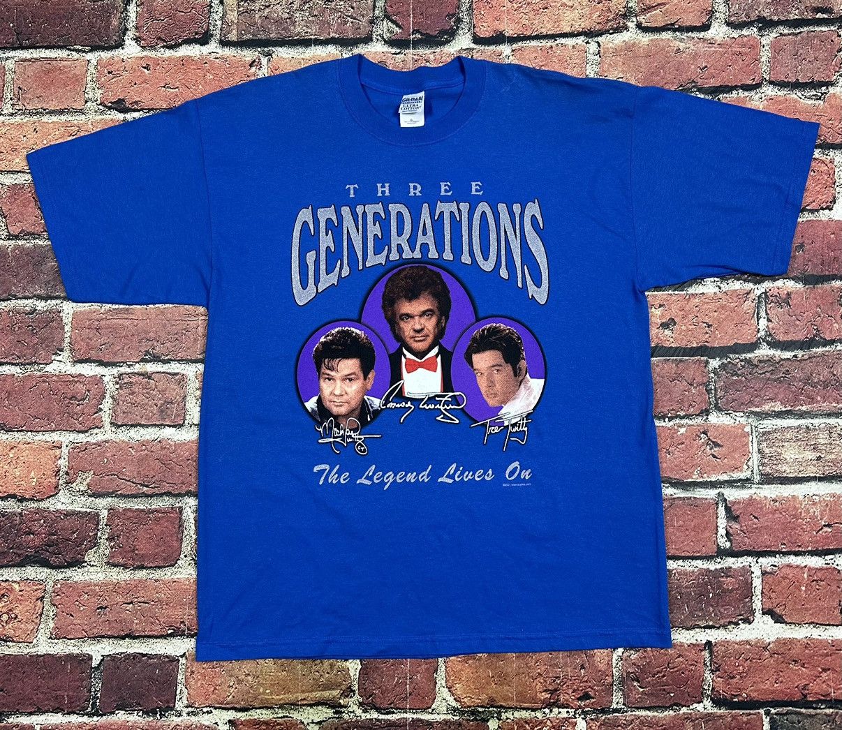 Band Tees Vintage Conway Twitty Three Generations T Shirt Country 2001 Size US XL / EU 56 / 4 - 1 Thumbnail