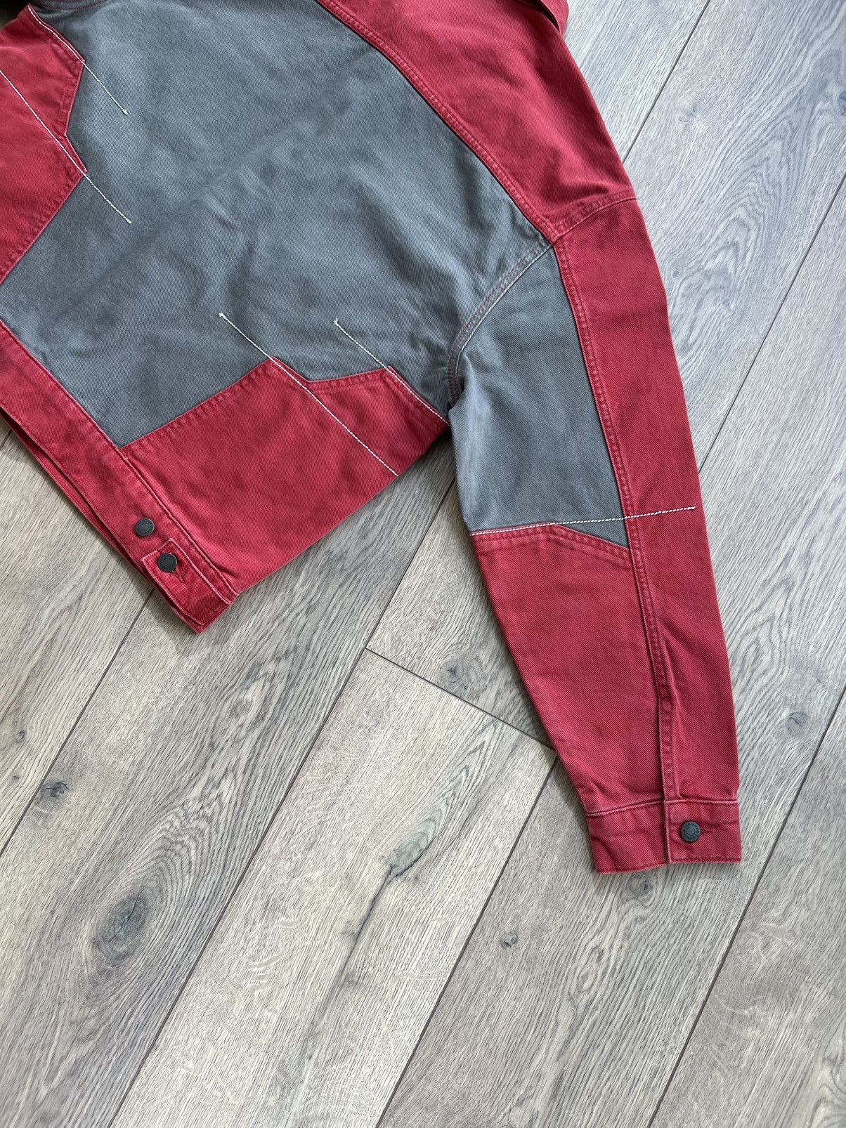 Supreme Supreme 2-Tone Paneled Denim Jacket “Red” Large Size US L / EU 52-54 / 3 - 8 Thumbnail