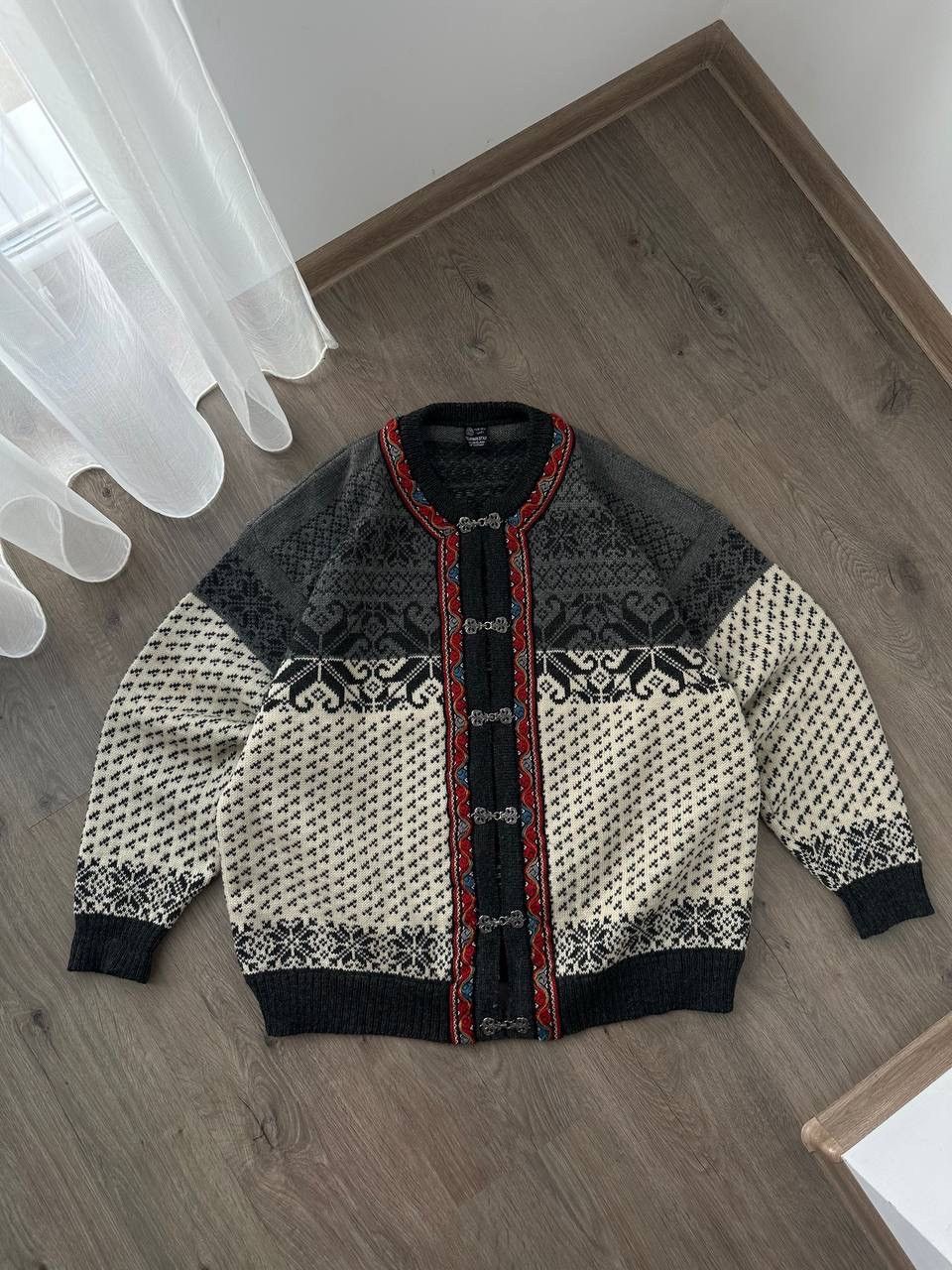 Dale Of Norway × Vintage Vintage Nordman Land 80’s Wool Cardigan Claps Sweater Size US L / EU 52-54 / 3 - 2 Thumbnail