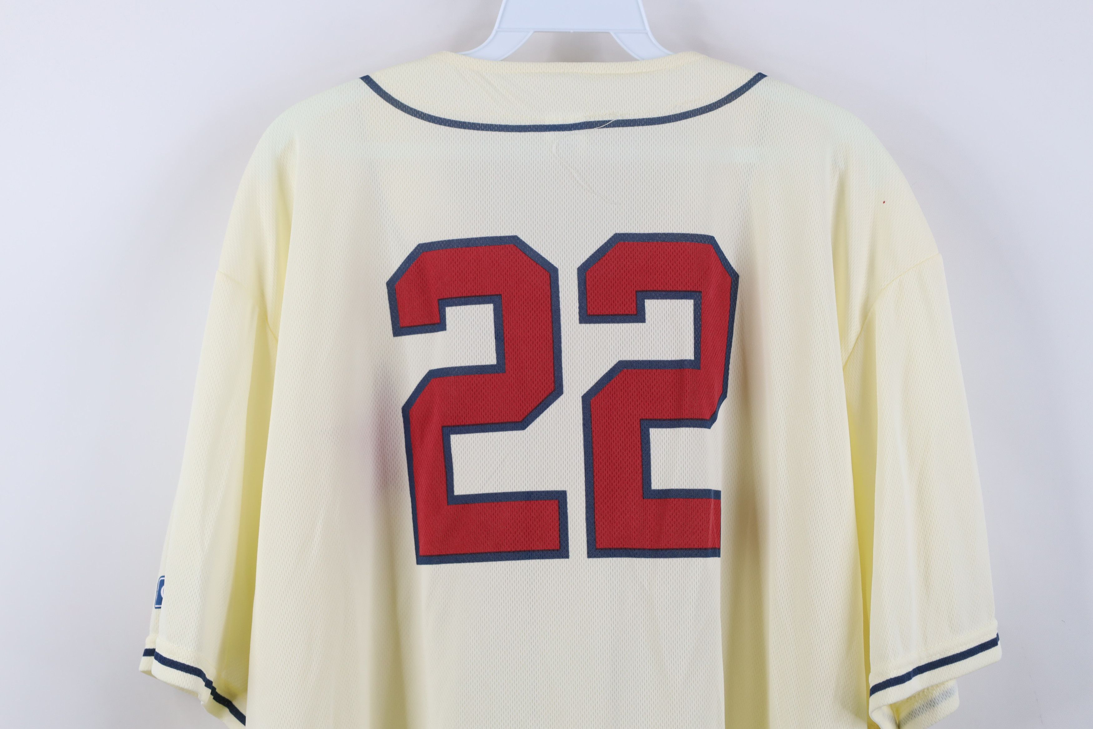 Vintage Vintage Y2K Negro League Detroit Stars Baseball Jersey Cream Size US XXL / EU 58 / 5 - 14 Thumbnail