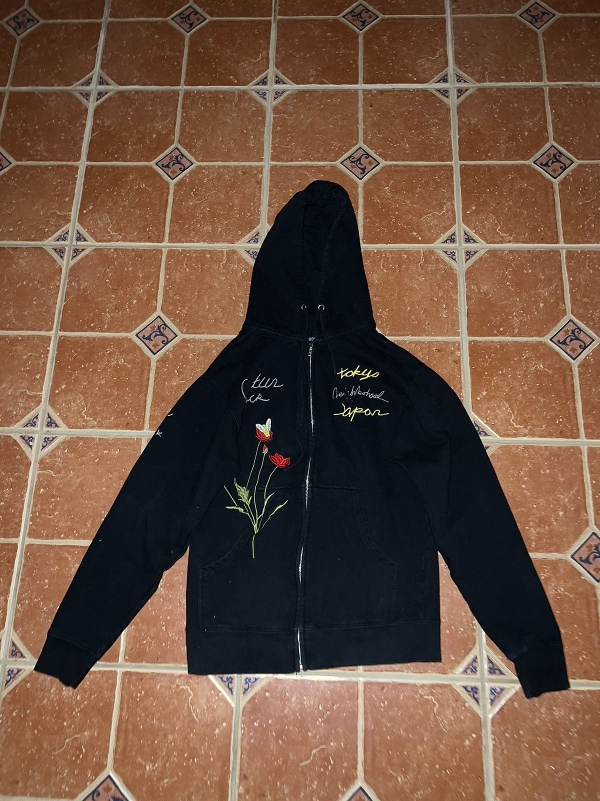 image of Travis Scott Neighborhood Zip Jacket in Black, Men's (Size Small)