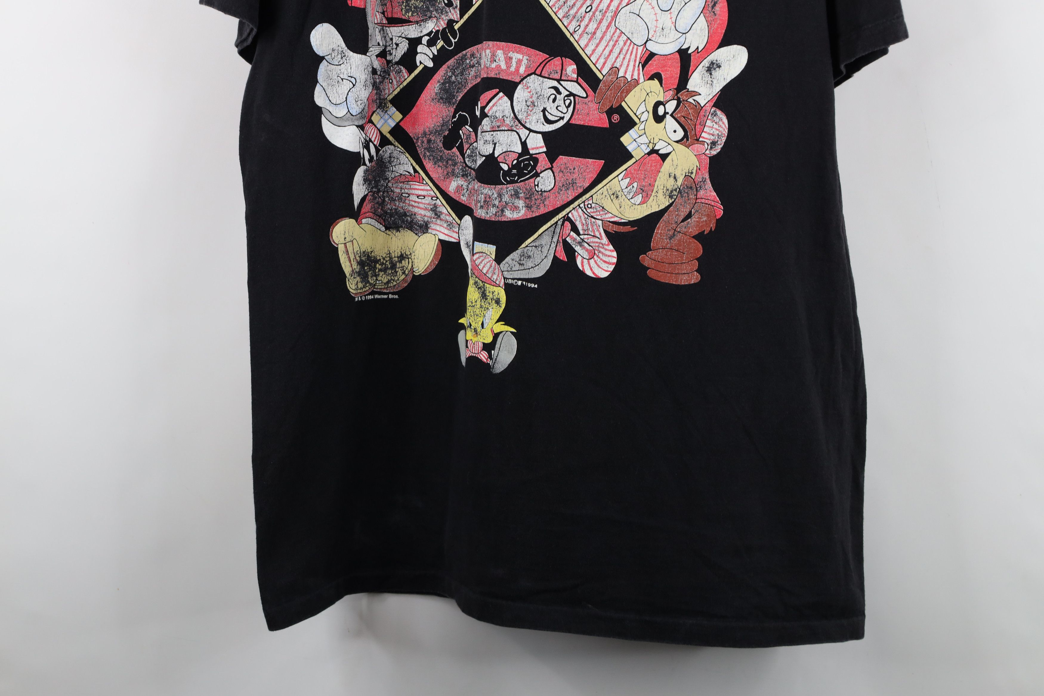 Vintage Vintage 90s Looney Tunes Reds Baseball T-Shirt USA Size US XL / EU 56 / 4 - 3 Thumbnail