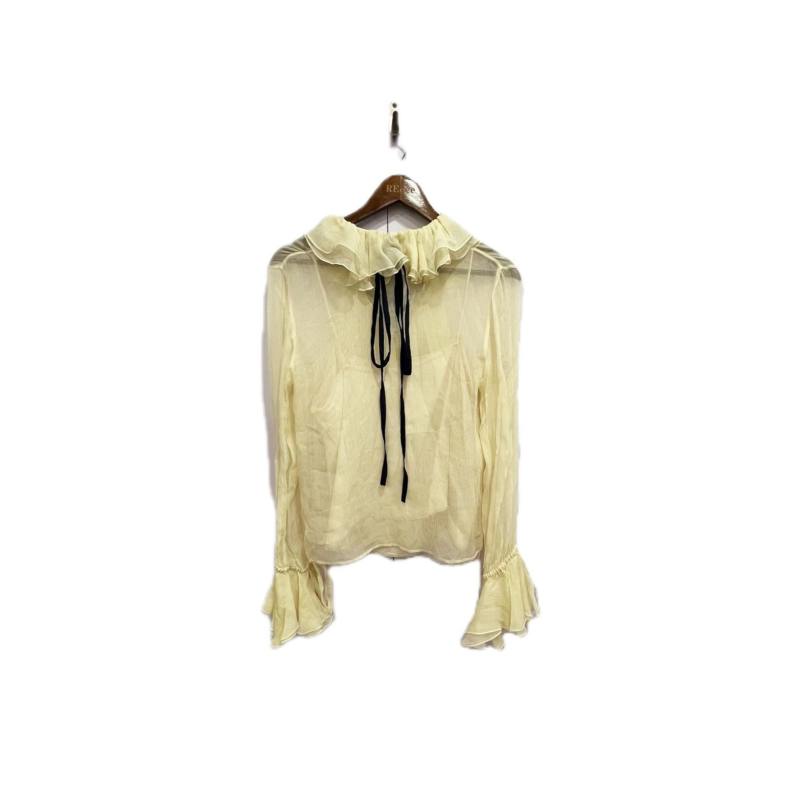 Gucci Gucci Ruffled Silk Blouse Size IT 40 Size S / US 4 / IT 40 - 1 Thumbnail