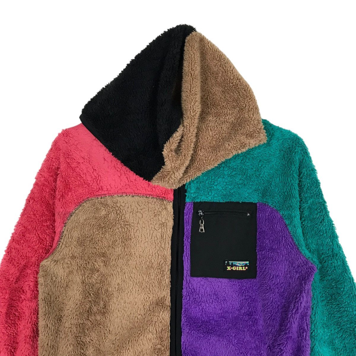 Japanese Brand 💥 X-GIRL MOUNTAINEERING FLEECE BLOCK COLOR Size US S / EU 44-46 / 1 - 3 Thumbnail