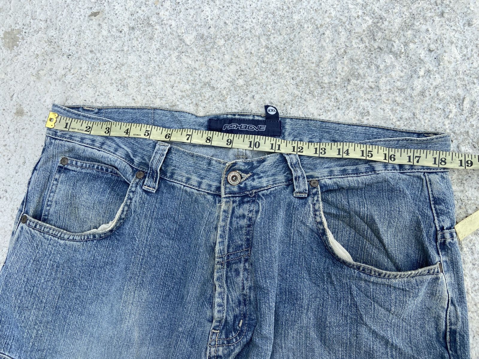 Hysteric Glamour × Japanese Brand × Vintage Flare Baggy Fishbone Denim Size US 37 - 14 Thumbnail