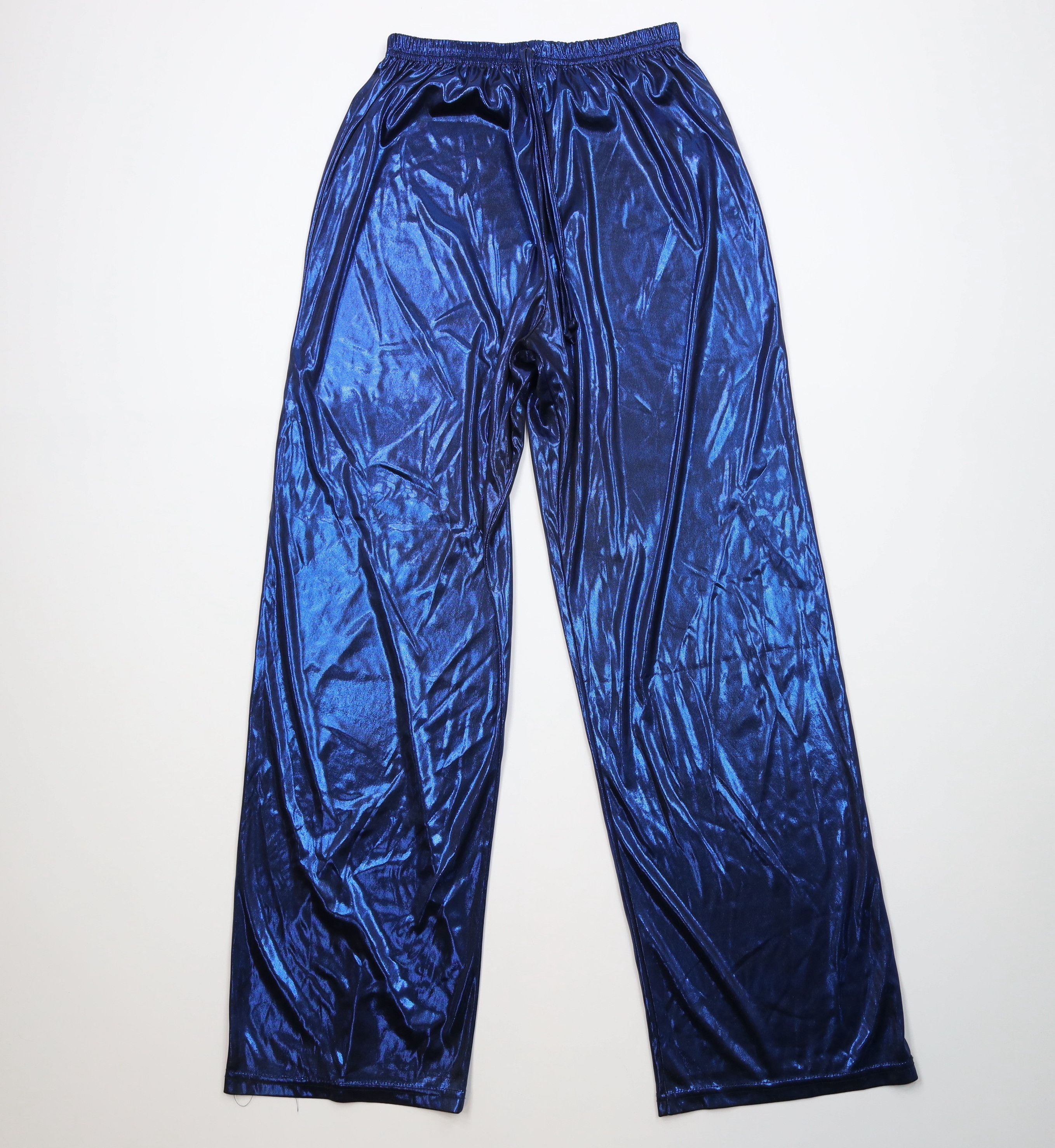 Vintage Vintage 90s Streetwear Metallic Flared Wide Leg Pants USA Size 25" / US 0 / IT 36 - 1 Thumbnail