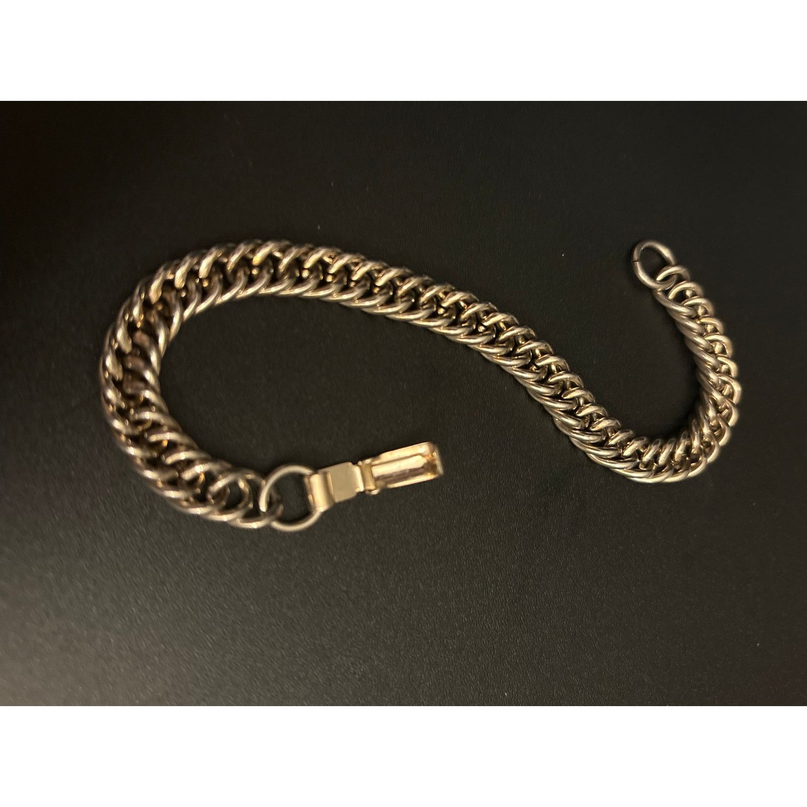 Other Vintage Silver Tone Chain Bracelet 7” Size ONE SIZE - 4 Thumbnail
