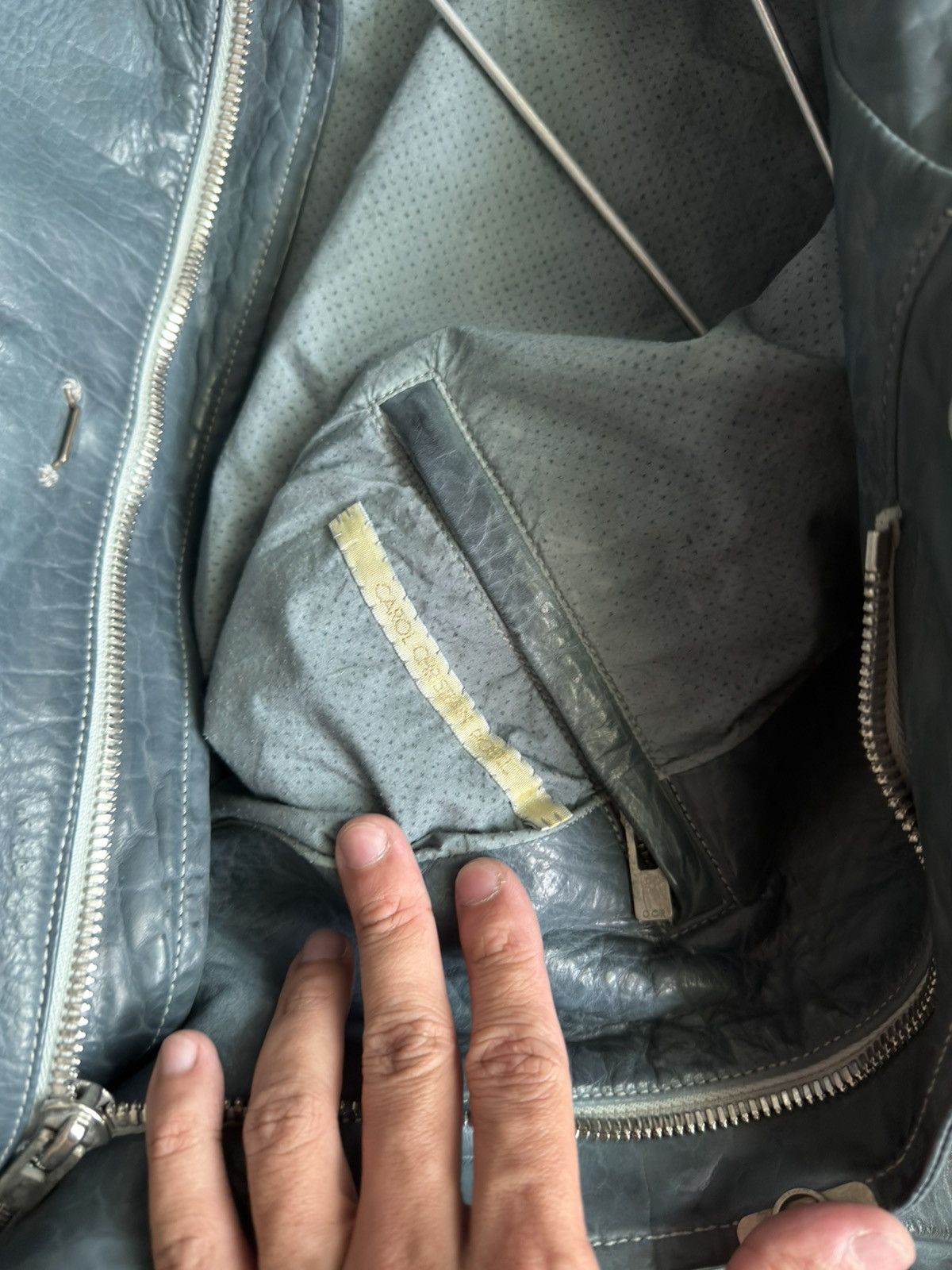 Carol Christian Poell Carol Christian Poell O.D Lined Scarstitched Leather Jacket Size US M / EU 48-50 / 2 - 4 Thumbnail