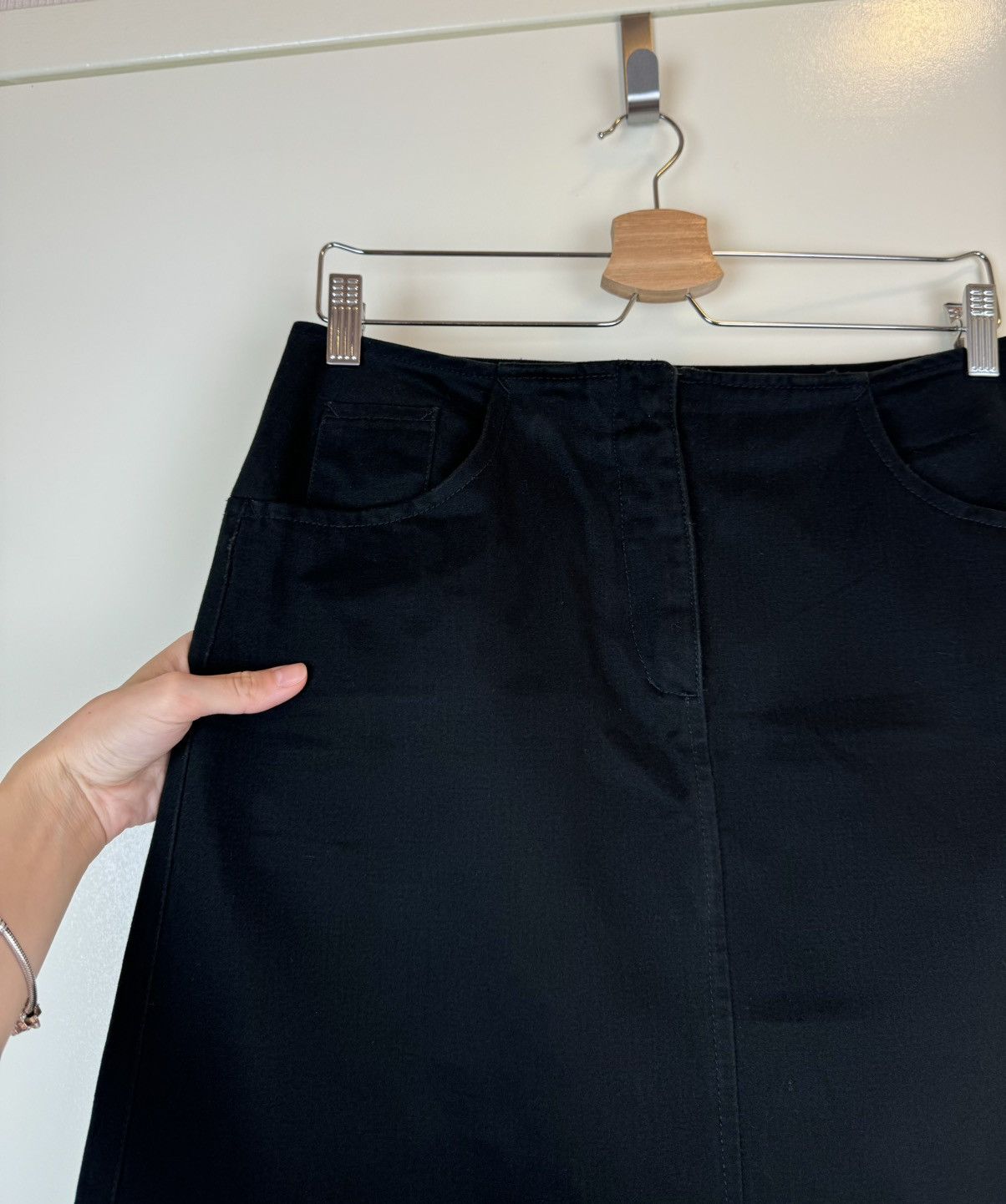 Jean Paul Gaultier Jean Paul Gaultier JPG vintage denim cotton black skirt maxi Size 27" / US 4 / IT 40 - 3 Thumbnail
