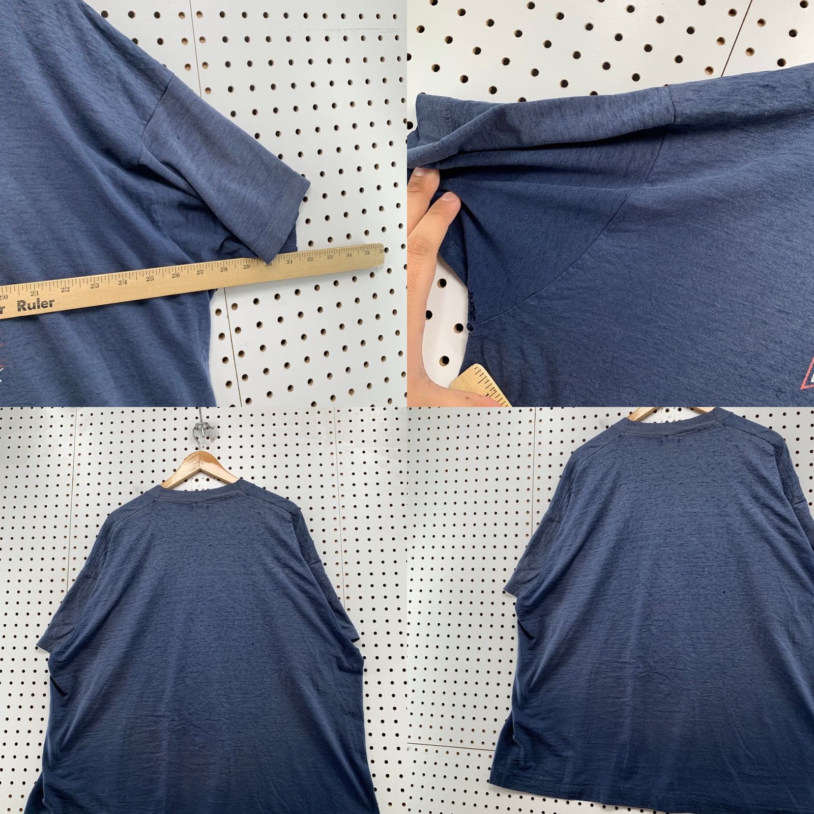 Vintage Vintage Rancher Cowboy T Shirt Mens 3XL Blue American Western Burnout Thin USA Size US XXL / EU 58 / 5 - 9 Thumbnail