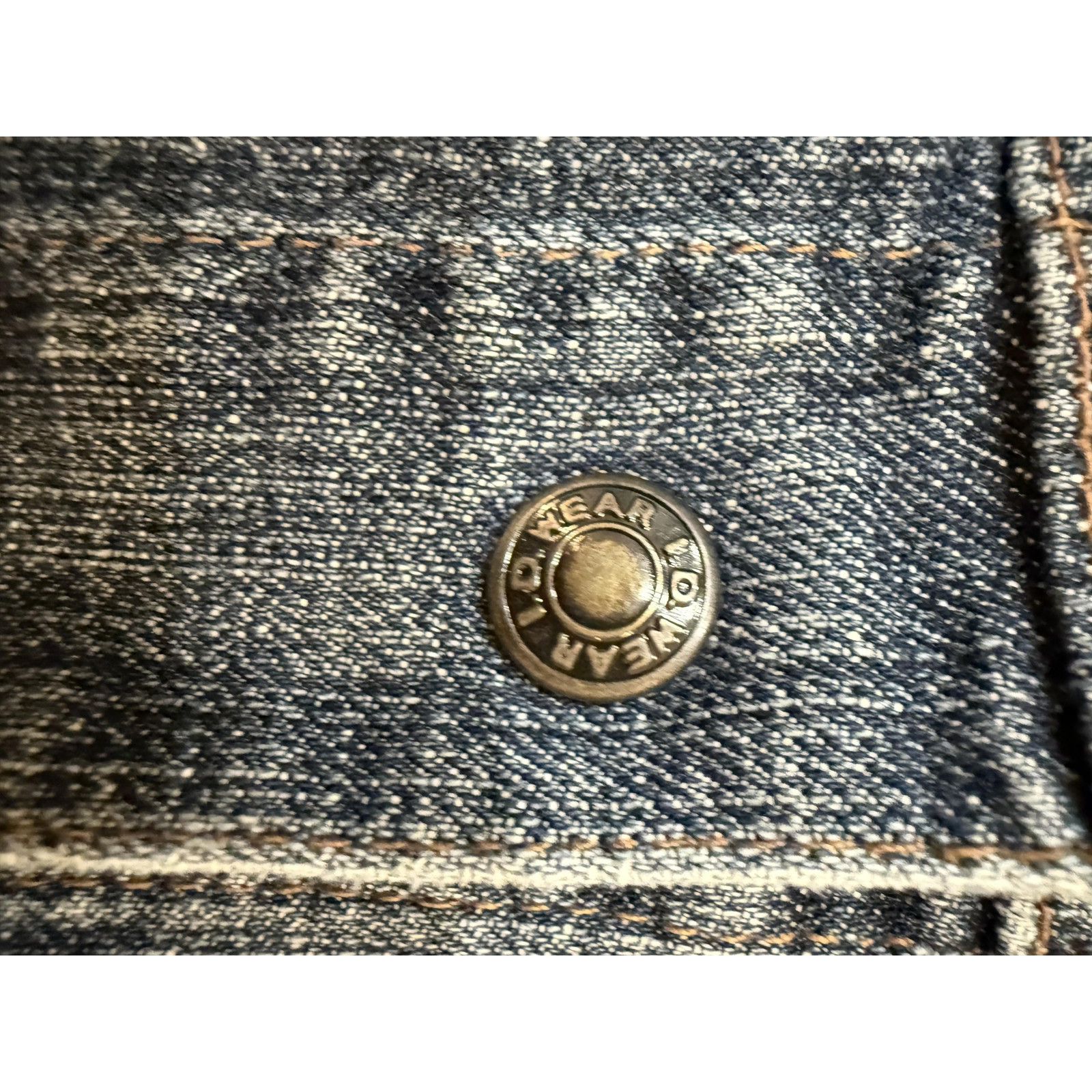 Caterpillar Vintage CAT Denim Jacket Womens XL Snap Front Workwear Y2K Size XL / US 12-14 / IT 48-50 - 3 Thumbnail