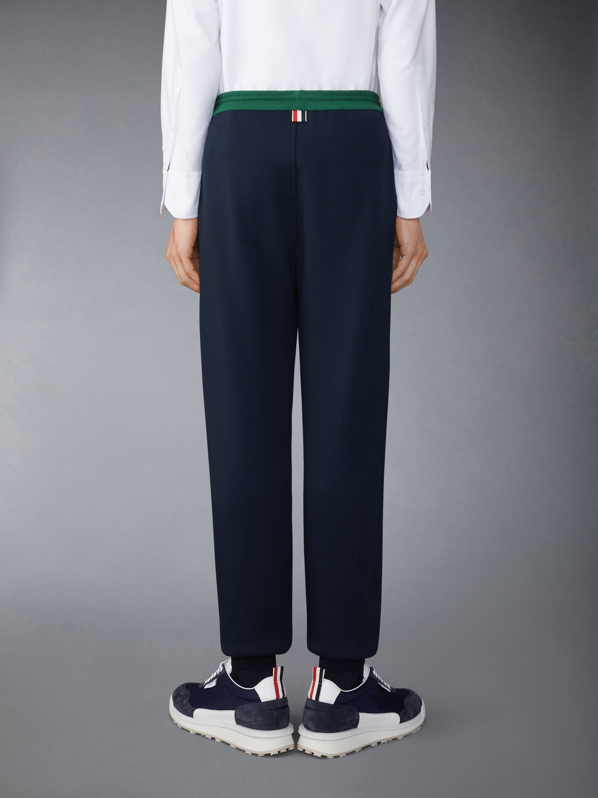 Thom Browne o1h1sh10525 Color Blocked Sweatpants in Navy Blue Size US 38 / EU 54 - 4 Thumbnail