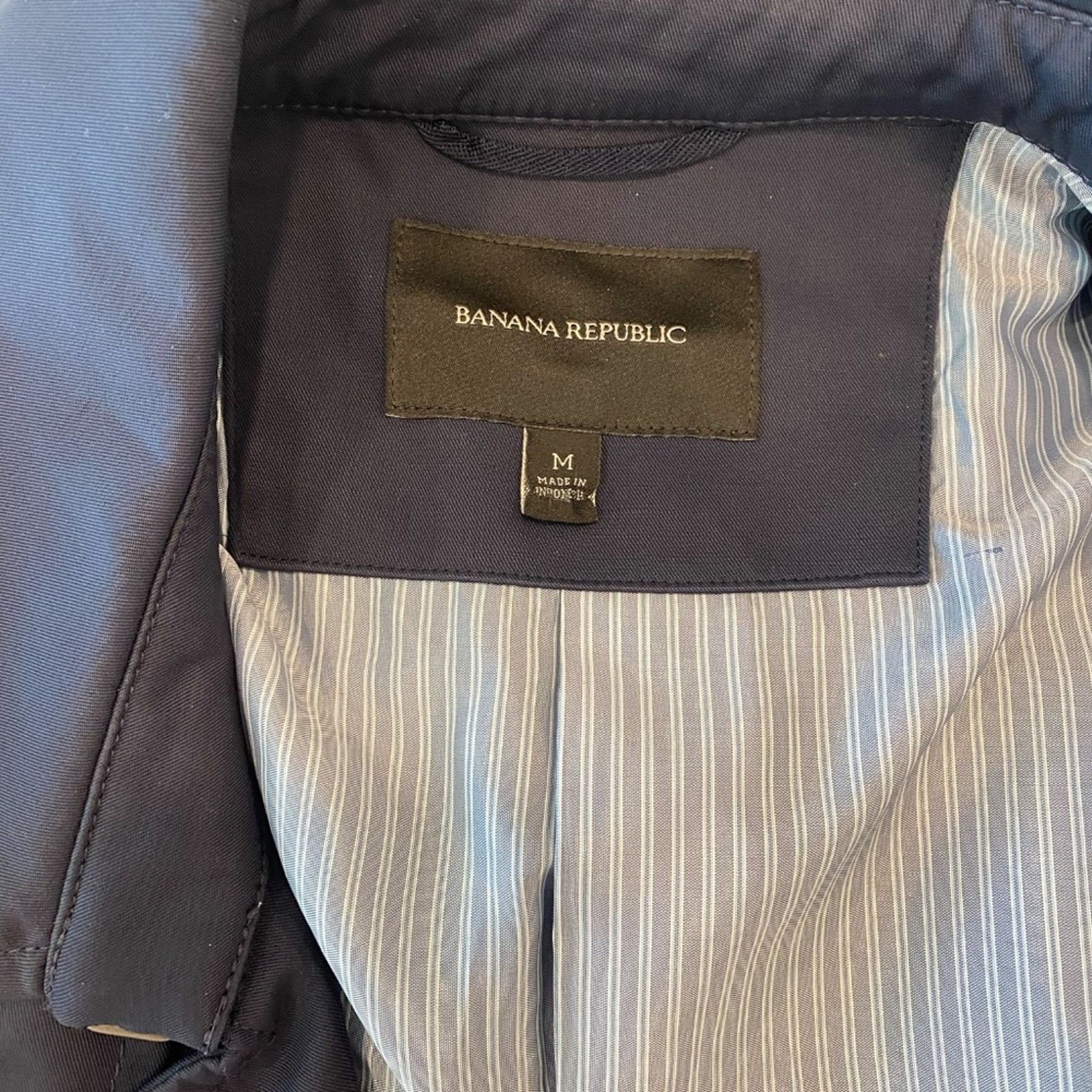 Banana Republic Banana Republic Men's Trench Coat Peacoat - Medium Size US M / EU 48-50 / 2 - 8 Thumbnail