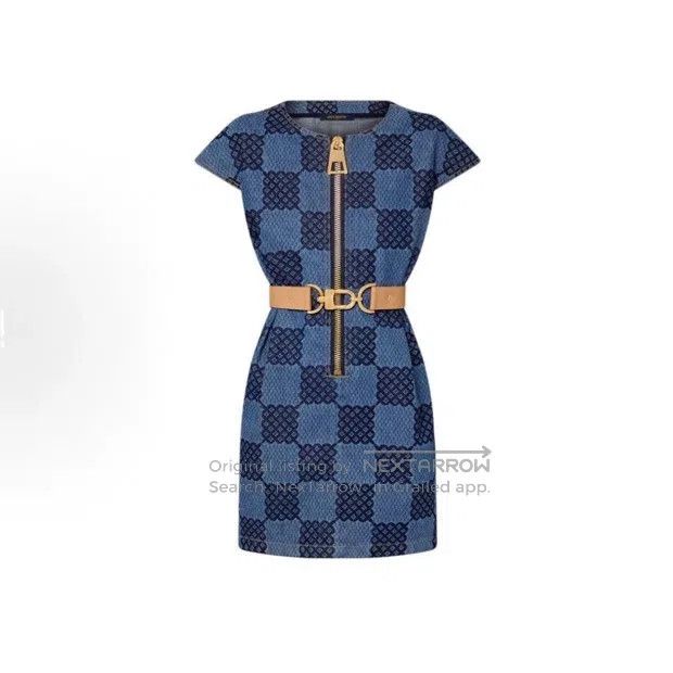 Louis Vuitton Louis Vuitton Old Flower Full Print Belted Dress Size XS / US 0-2 / IT 36-38 - 7 Thumbnail