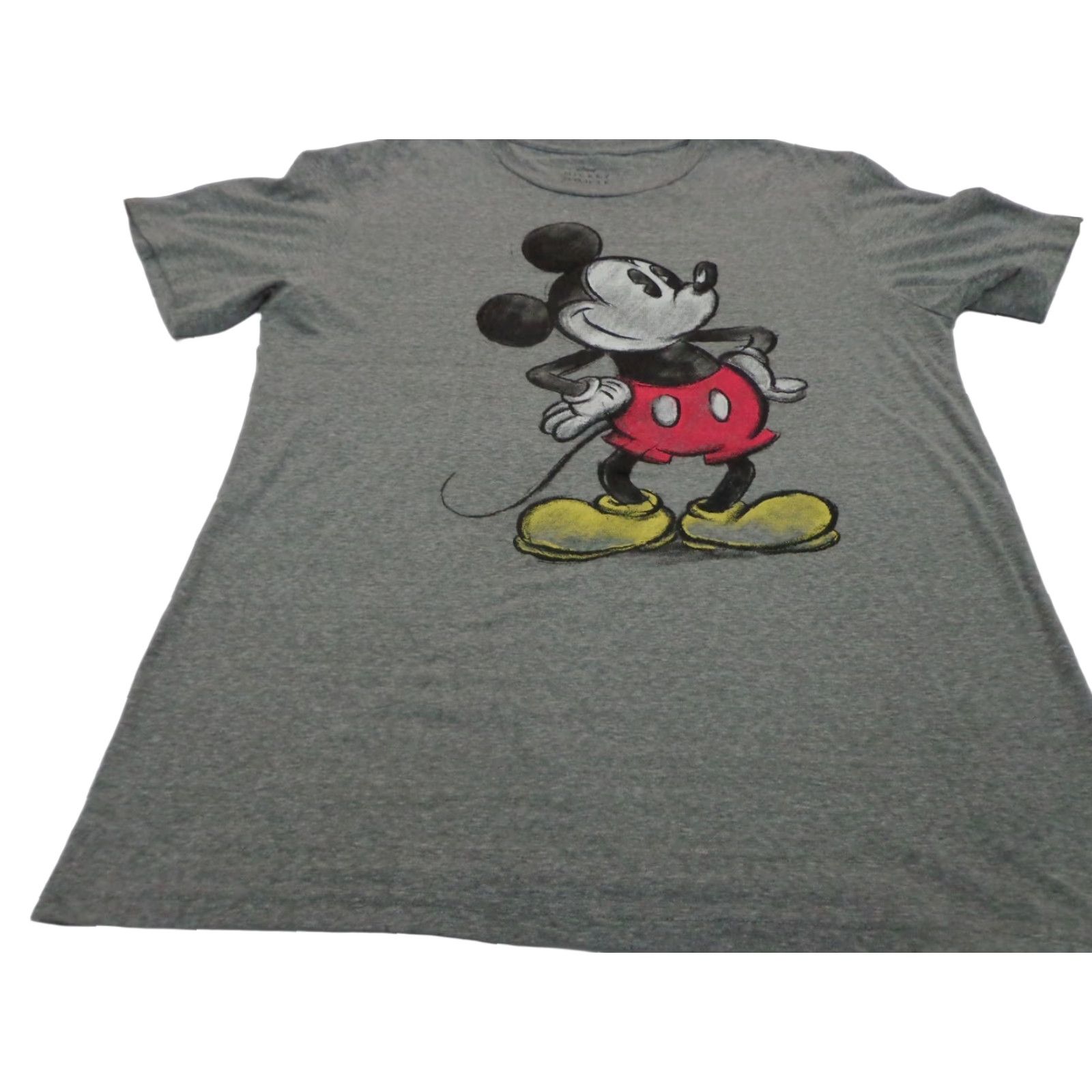 Disney VINTAGE Disney Mickey Mouse Classic Distressed Graphic Men's Gray Heather T-Shirt Large Size US L / EU 52-54 / 3 - 1 Thumbnail