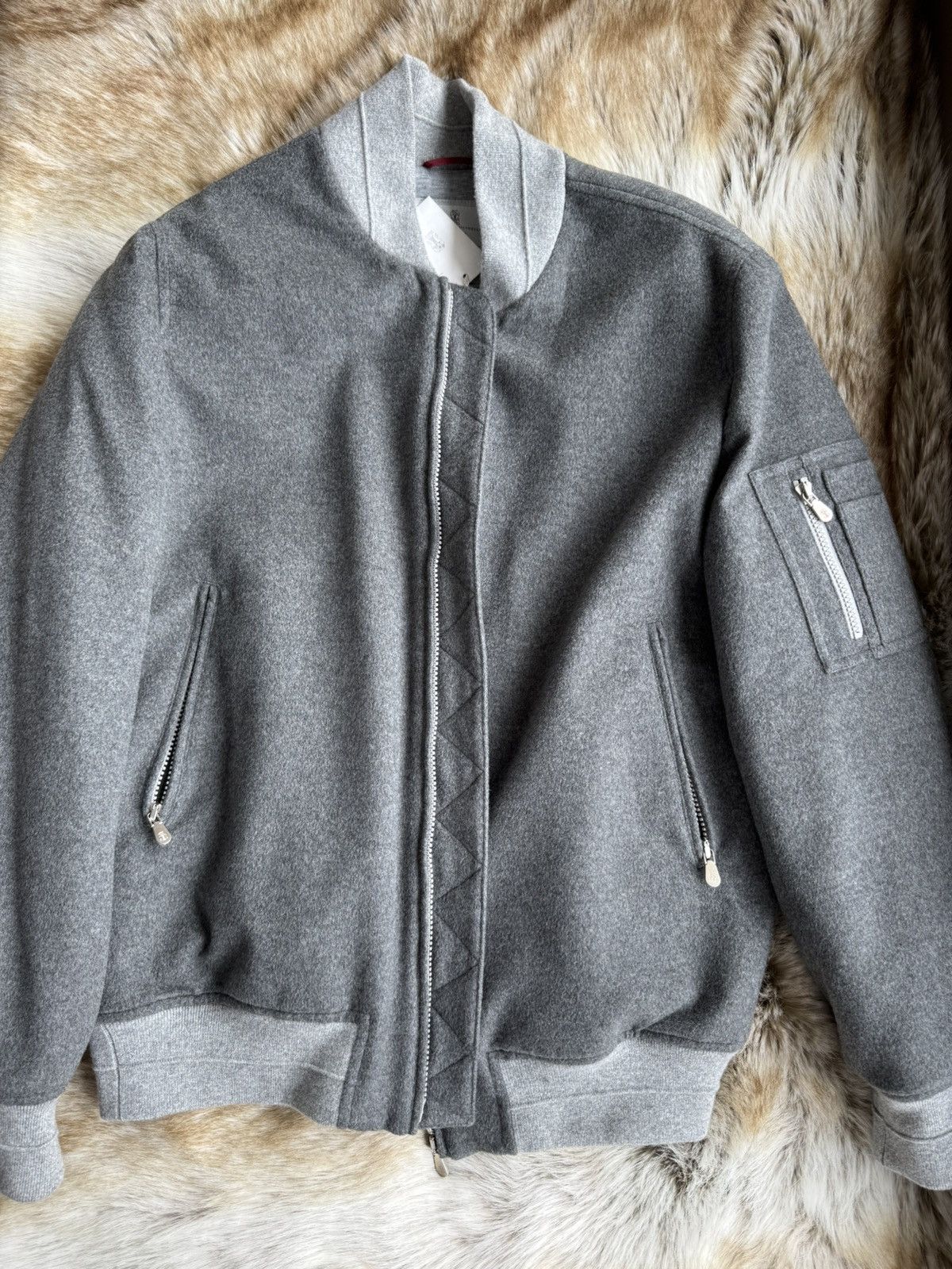 Brunello Cucinelli Cashmere bomber jacket Size US S / EU 44-46 / 1 - 1 Thumbnail