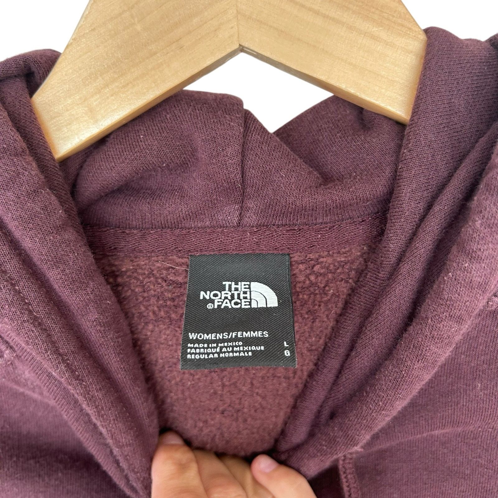 The North Face The North Face Dark Purple Hoodie Sz L Size L / US 10 / IT 46 - 3 Thumbnail