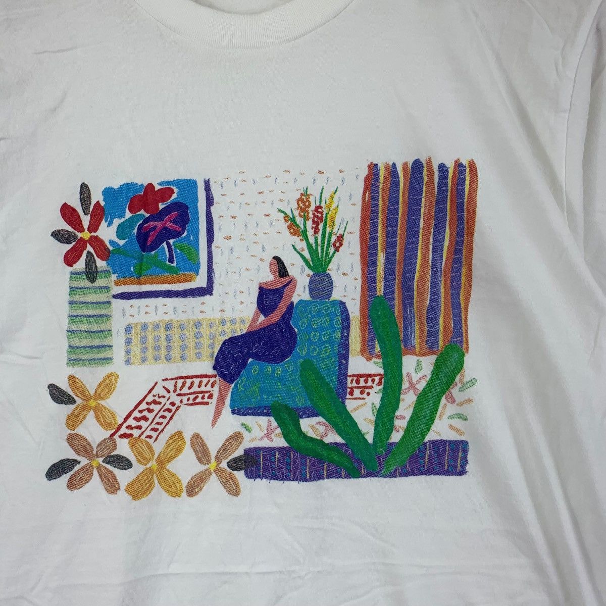 Vintage Vintage 1993 FRESHER’S FAIR KANEBO Illustration Art Tee Size XS / US 0-2 / IT 36-38 - 4 Thumbnail