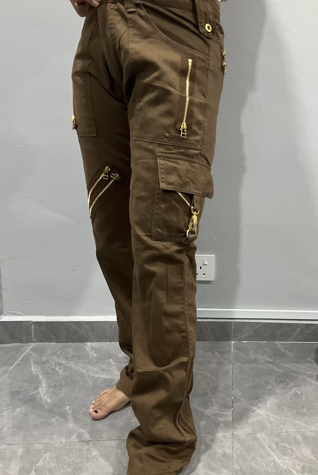 If Six Was Nine × Japanese Brand Jeans Zip Strap Straight Cut 13 Thirteen Karat Size US 31 - 2 Thumbnail