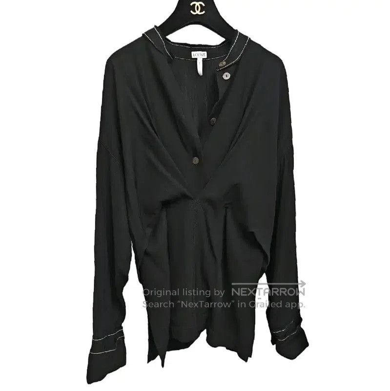Loewe Loewe Black Long Sleeve Wool Blend Shirt . Size S / US 4 / IT 40 - 2 Thumbnail