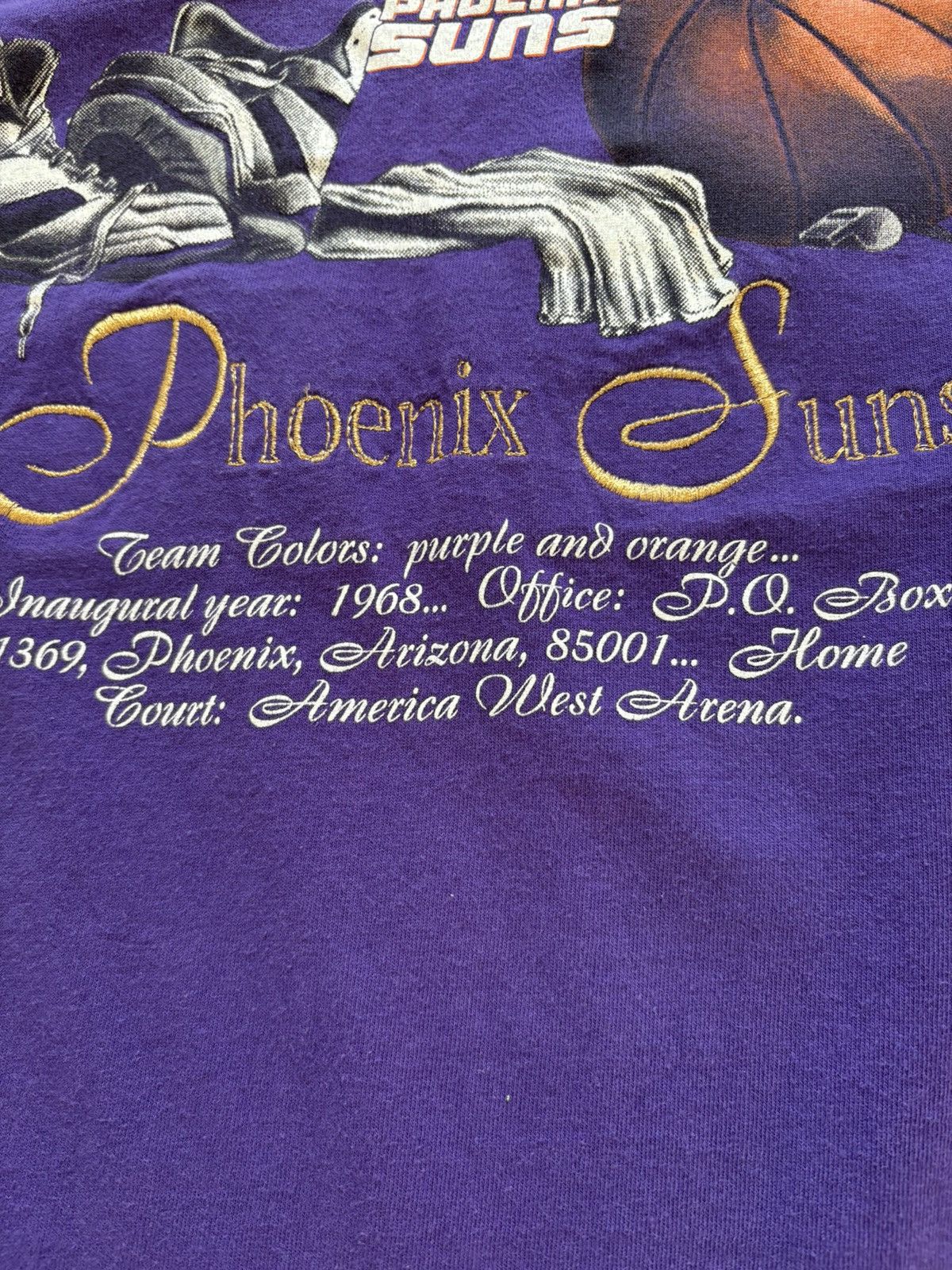 Nutmeg Phoenix Suns Nutmeg Mills Vintage 90s Single Stitch Tee XL Size US XL / EU 56 / 4 - 11 Thumbnail