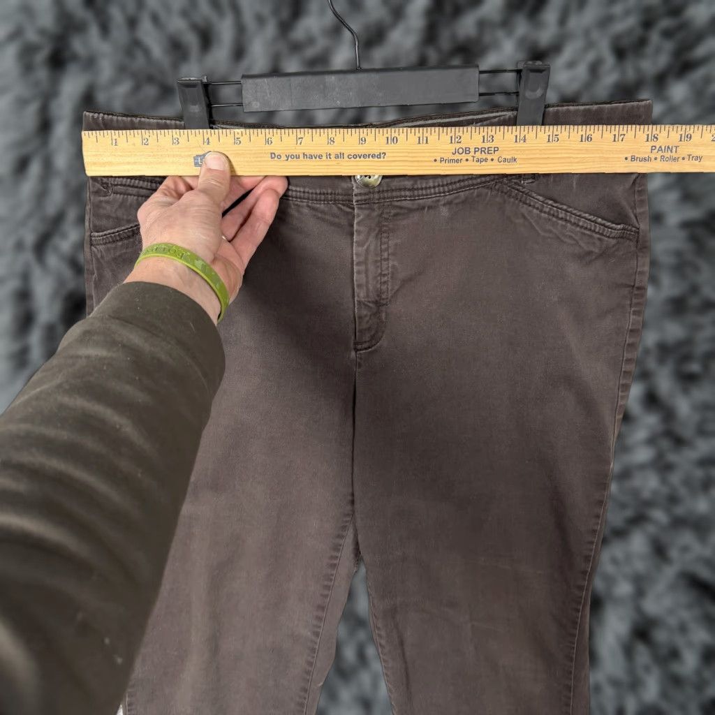 Vintage Christopher & Banks Pants Womens 14 Chino Straight Comfort Waist Brown 36 Inseam 27.5 in Twill Cotton Spandex Casual Pockets Zip Button Flat Front Size 36" / US 14 / IT 50 - 1 Thumbnail